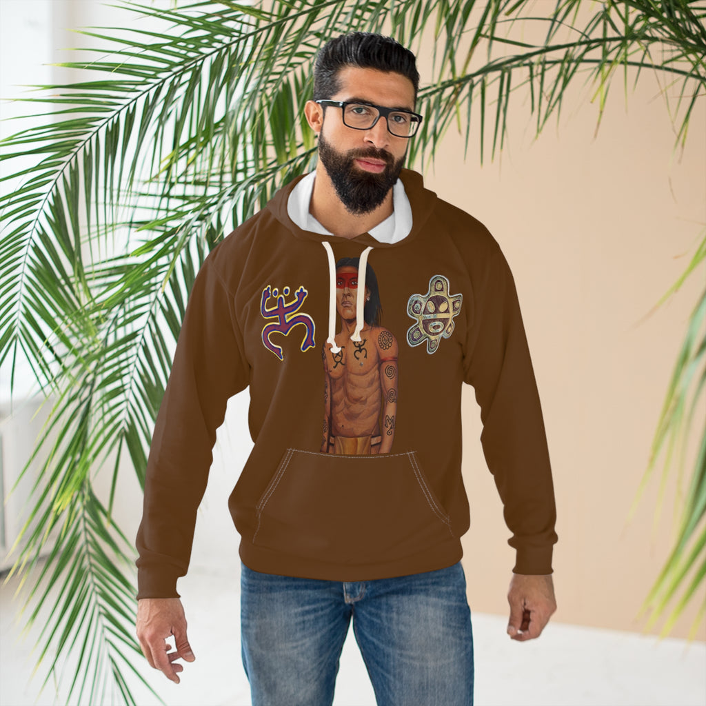 Taino Coqui/Sun/Warrior Unisex Pullover Hoodie (AOP)