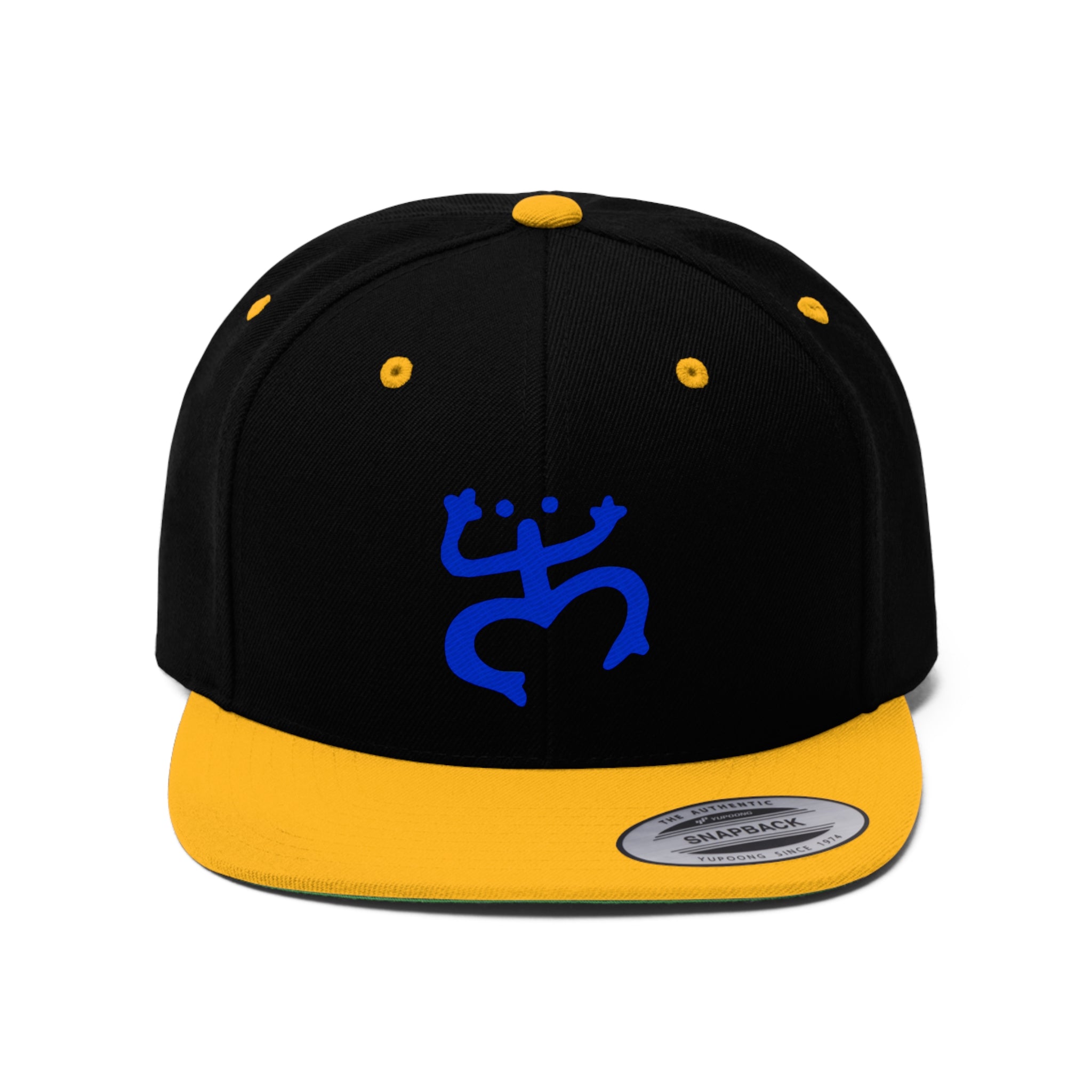 Taino Dark Blue Coqui Unisex Flat Bill Hat