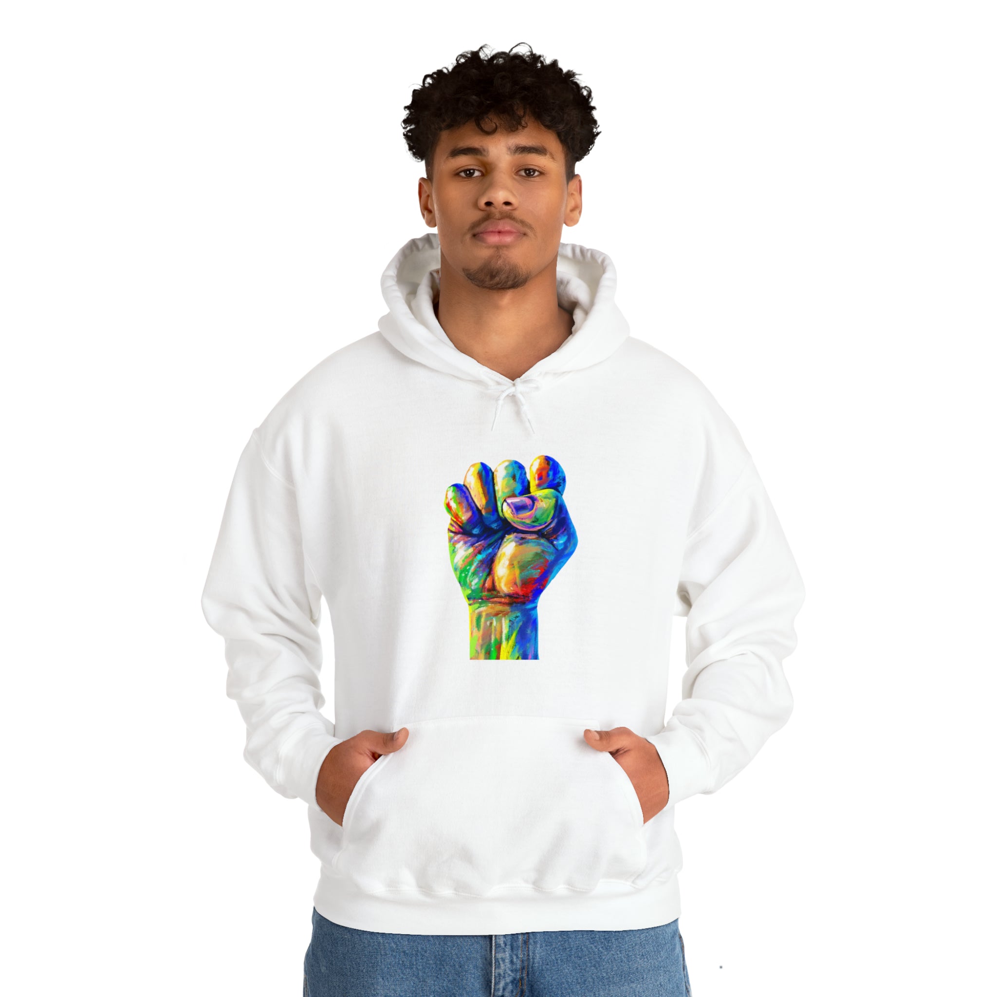 Power to The People Fist Unisex Heavy Blend™ Hooded Sweatshirt