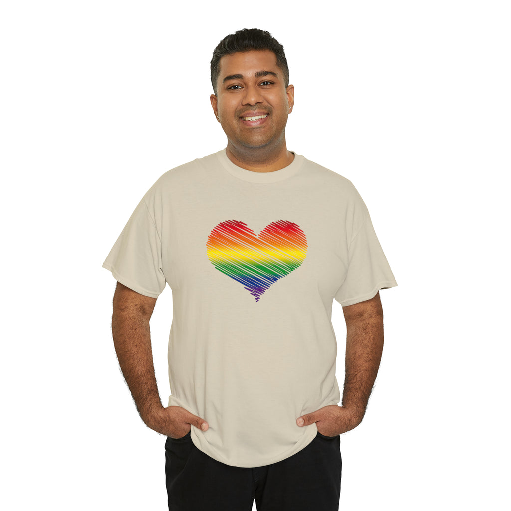 Love is Love Heart Unisex Heavy Cotton Tee