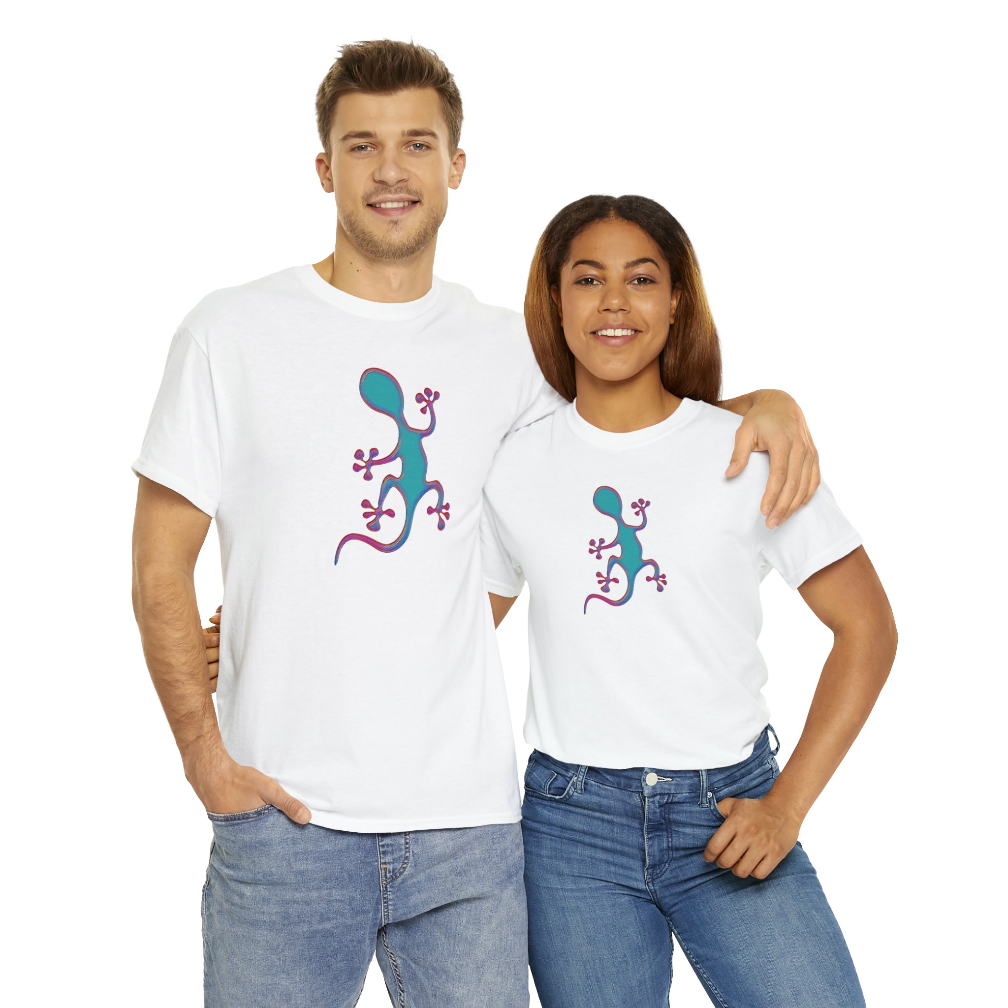 Taino-Inspired Salamander 2 Unisex Heavy Cotton Tee