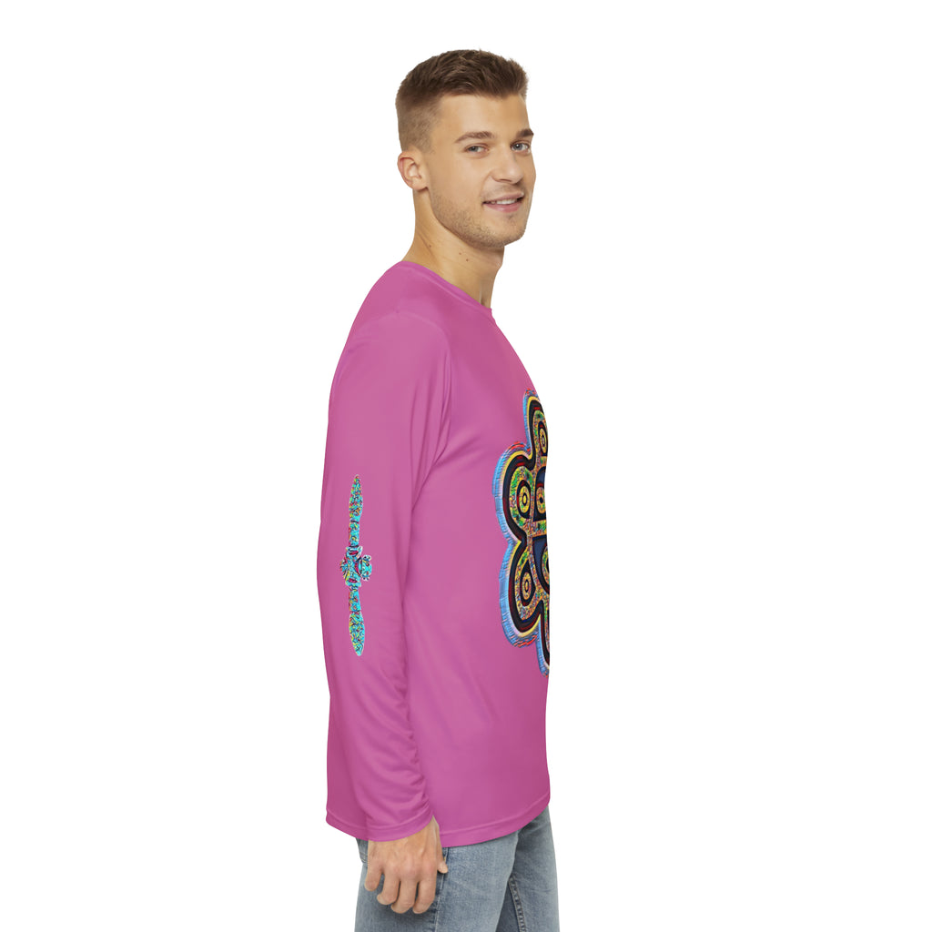Taino Sun Men's Long Sleeve Shirt (AOP)