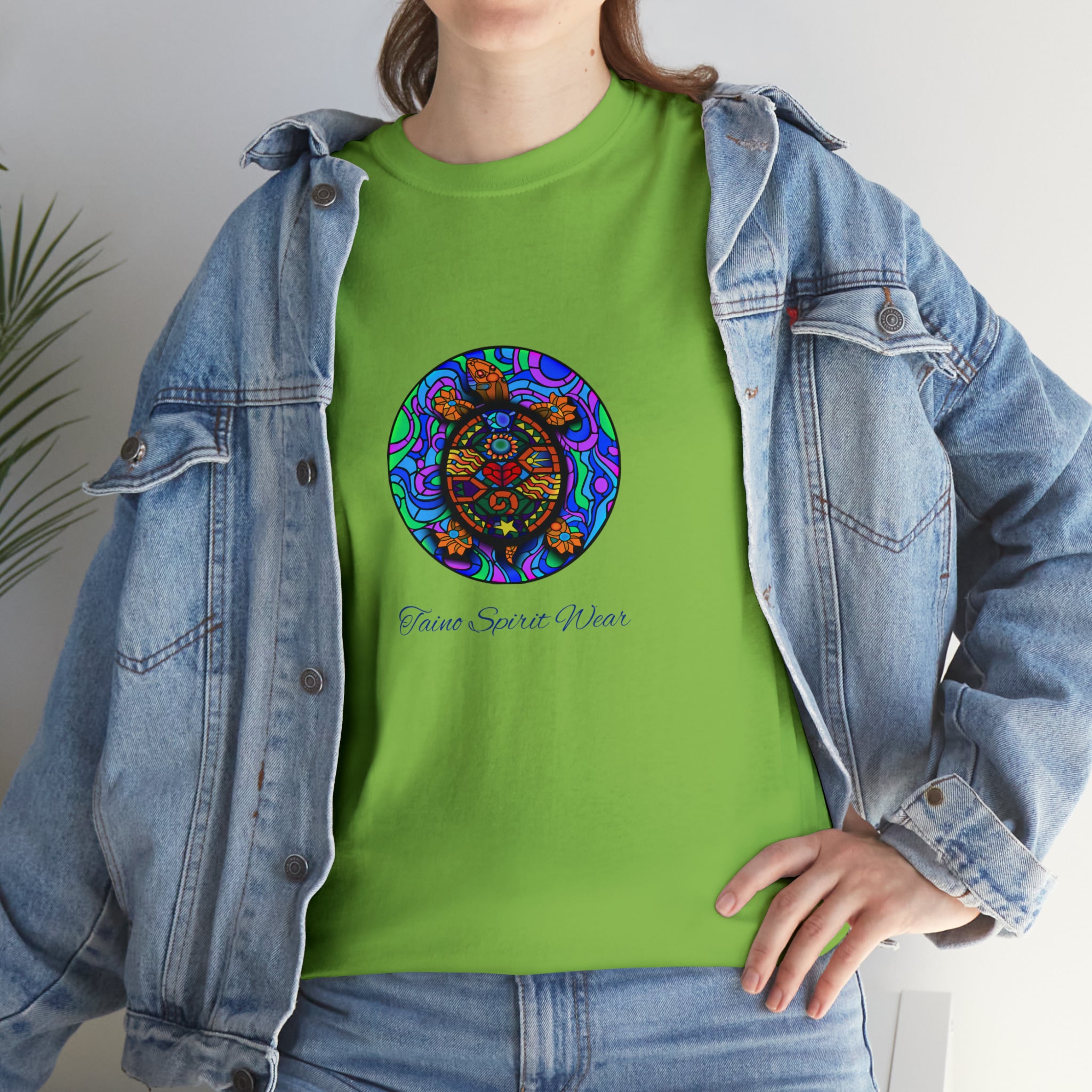Taino-Inspired Turtle Unisex Heavy Cotton Tee