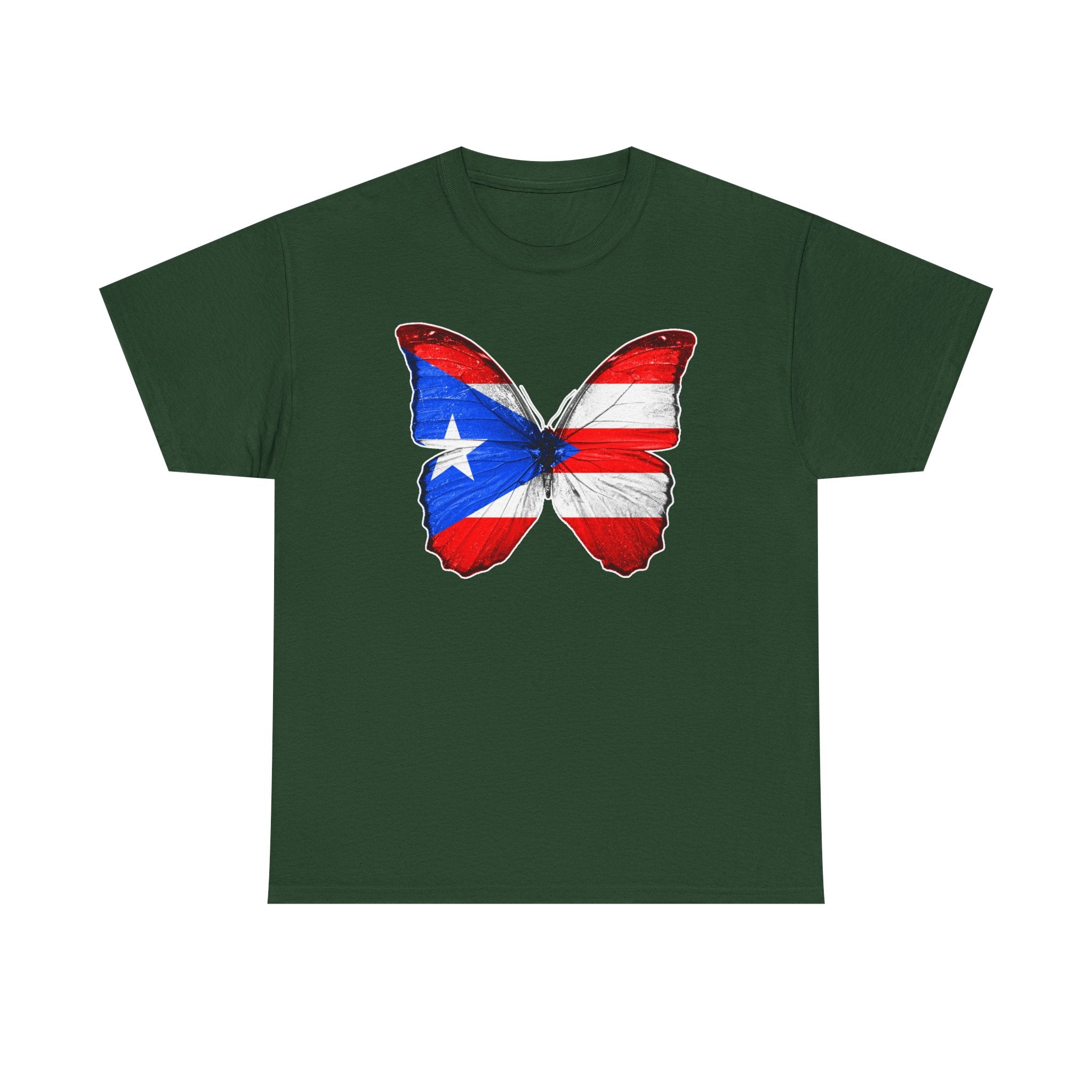Women's Puerto Rico Flag Butterfly T-Shirt