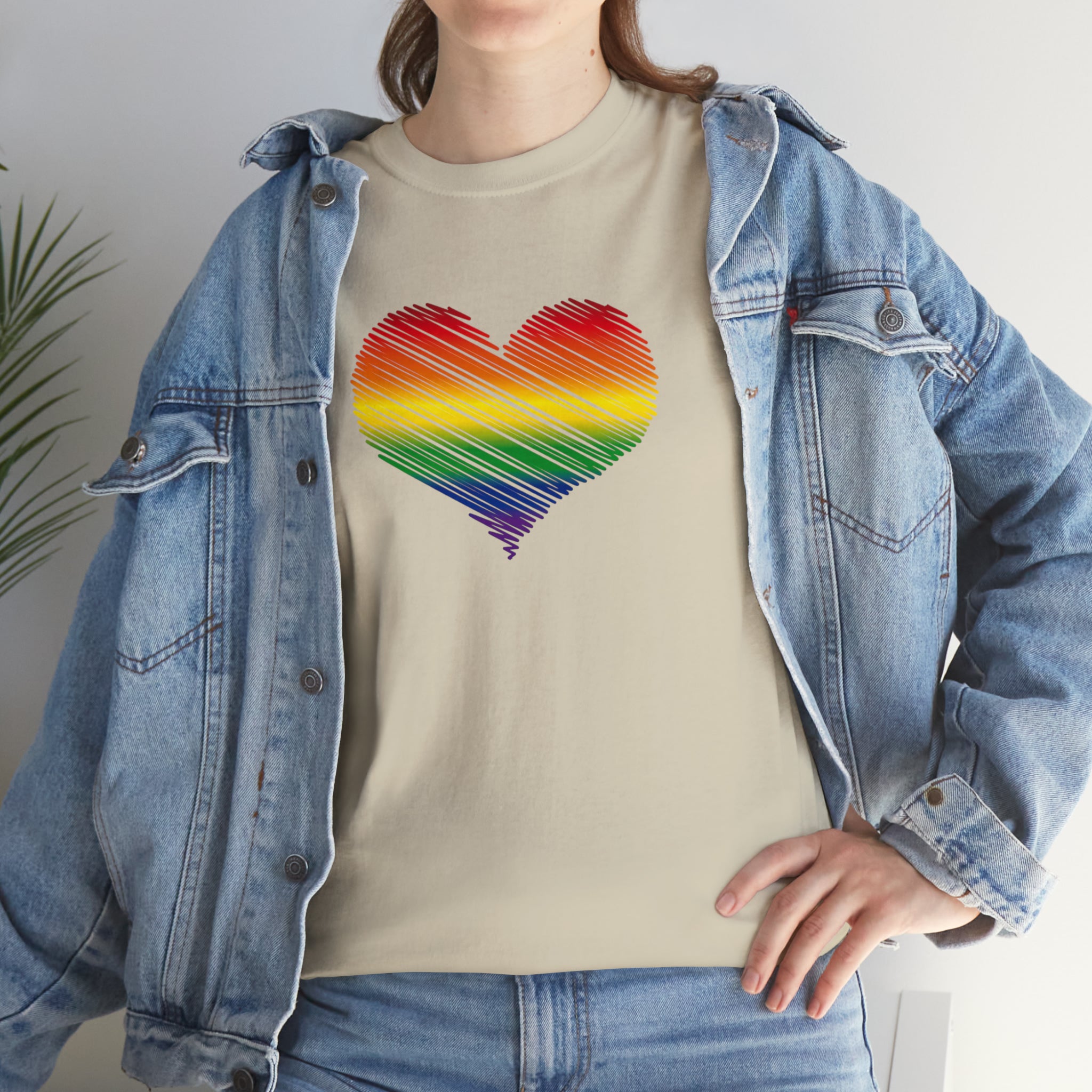 Love is Love Heart Unisex Heavy Cotton Tee