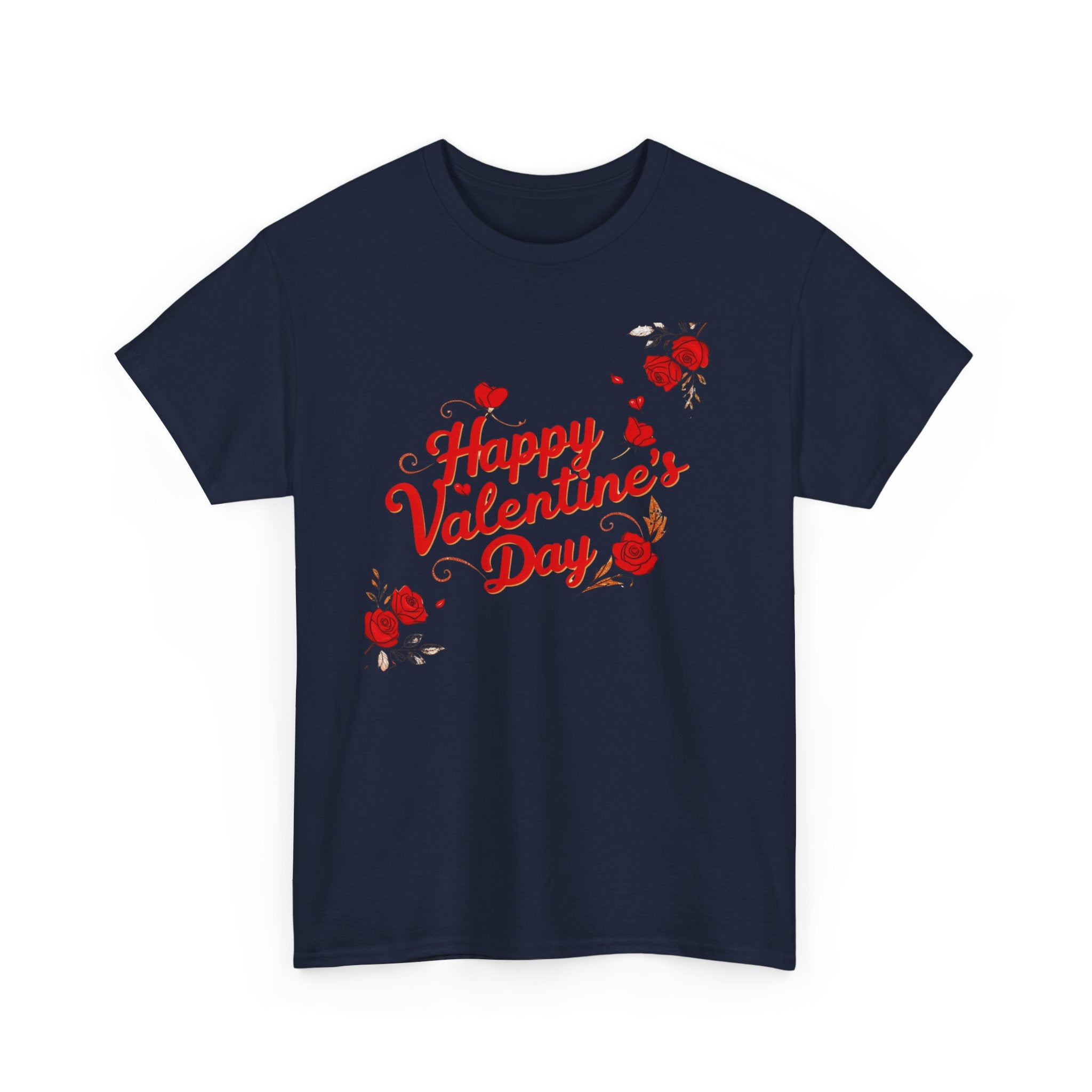Valentine's Day Tee — "Happy Valentine's Day" Heart Design