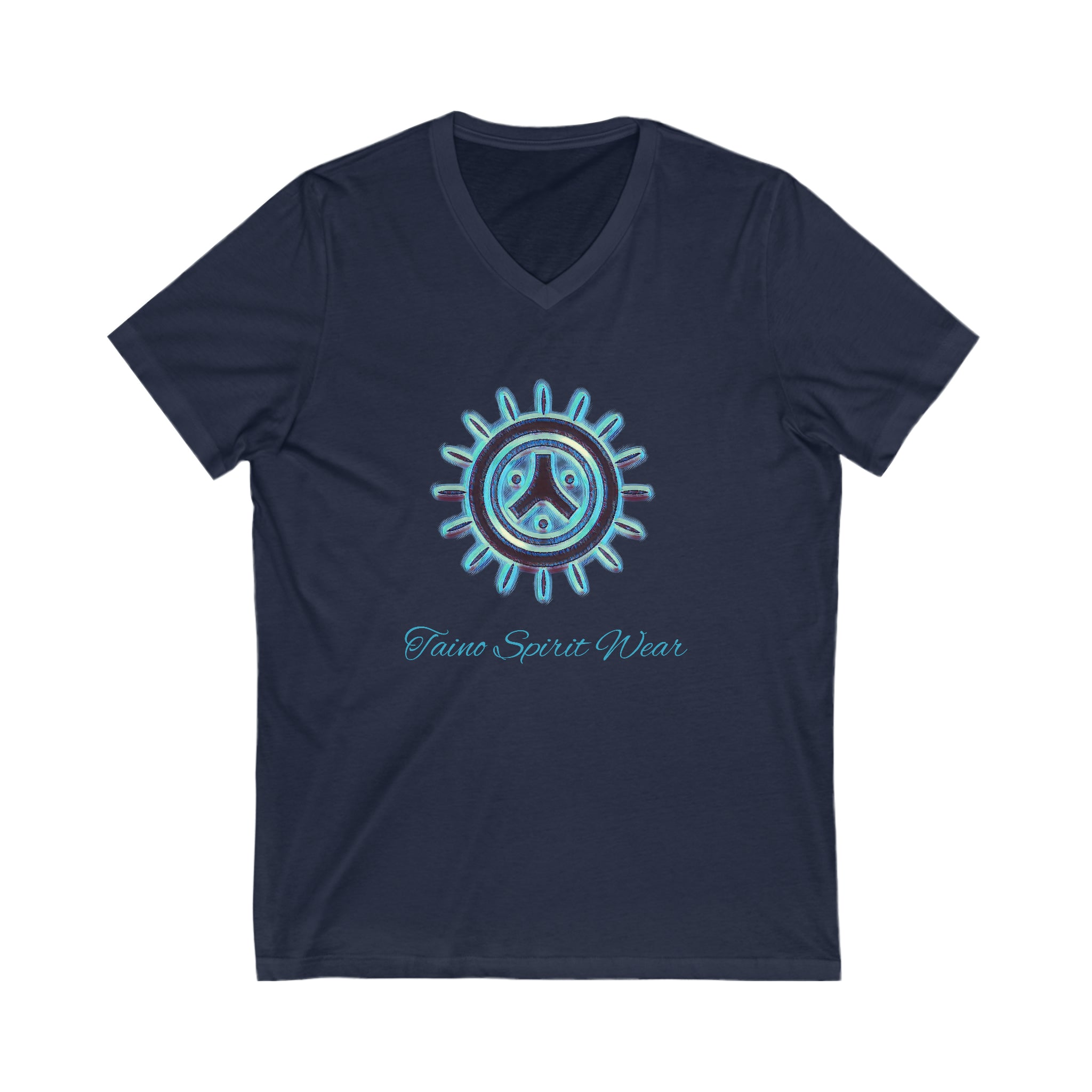 Taino Symbolism Unisex Jersey Short Sleeve V-Neck Tee