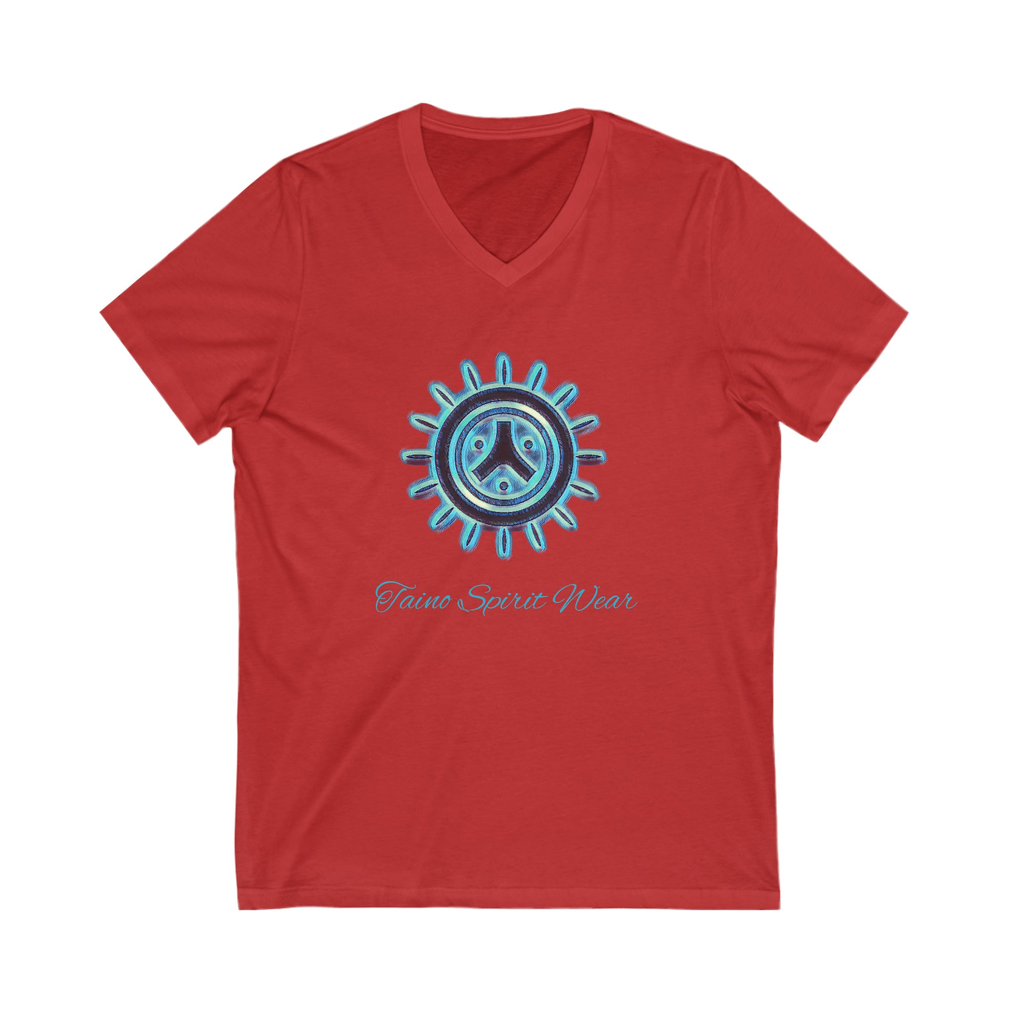 Taino Symbolism Unisex Jersey Short Sleeve V-Neck Tee