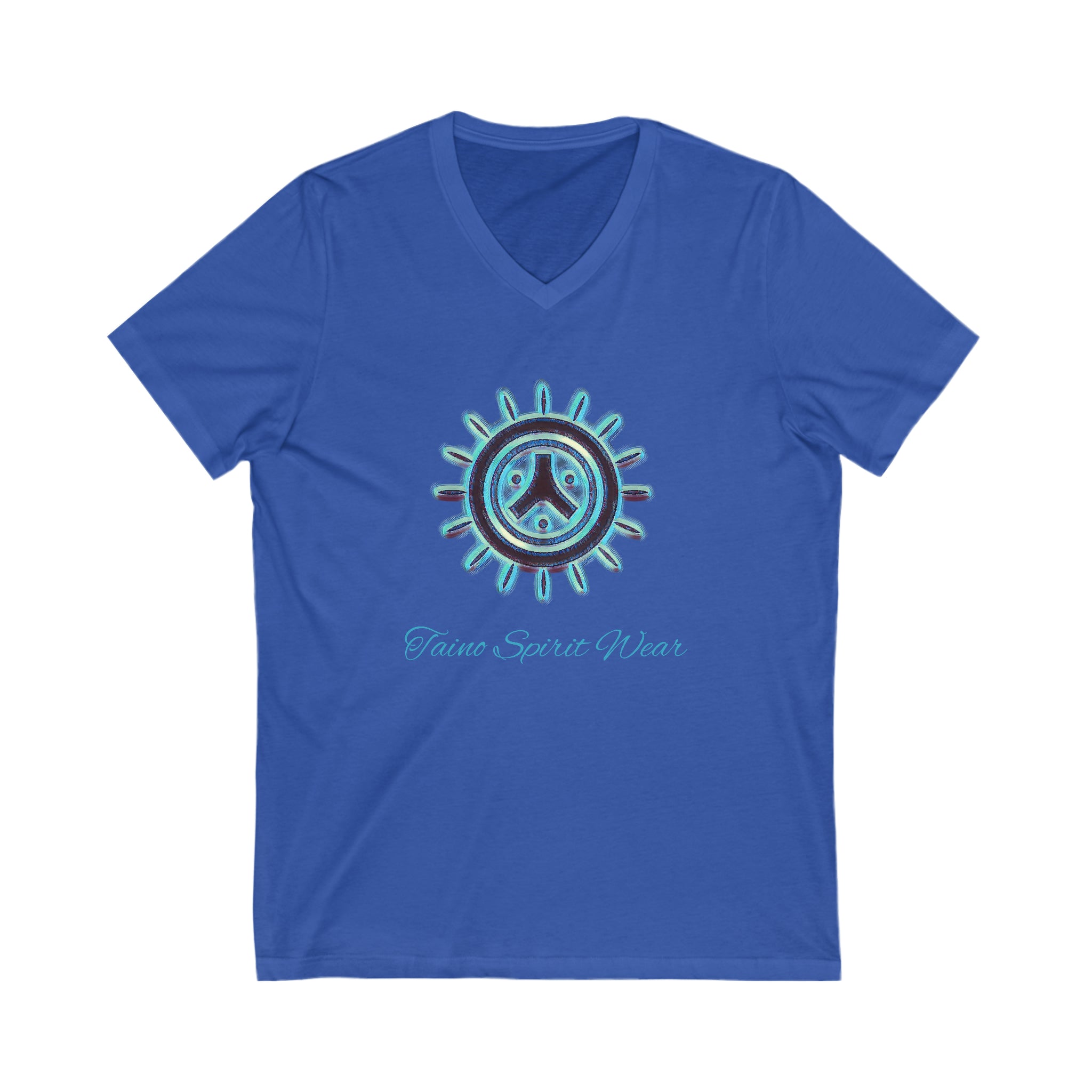 Taino Symbolism Unisex Jersey Short Sleeve V-Neck Tee