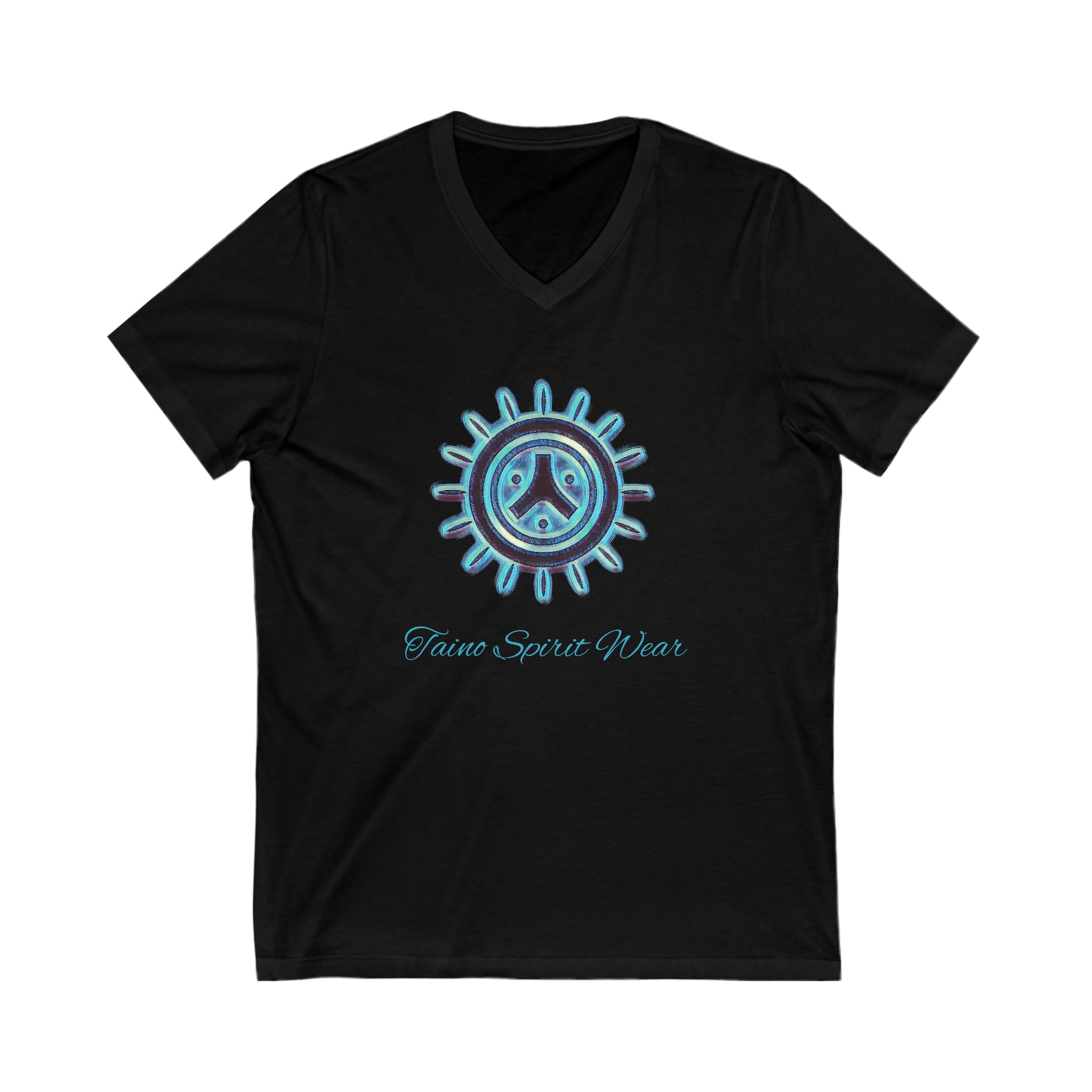 Taino Symbolism Unisex Jersey Short Sleeve V-Neck Tee