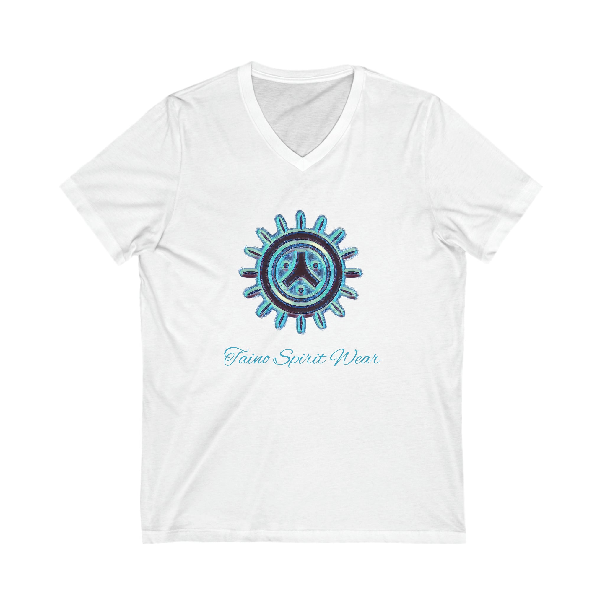 Taino Symbolism Unisex Jersey Short Sleeve V-Neck Tee
