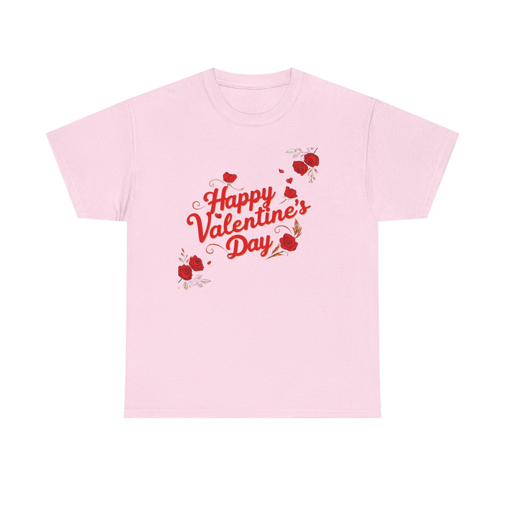Valentine's Day Tee — "Happy Valentine's Day" Heart Design