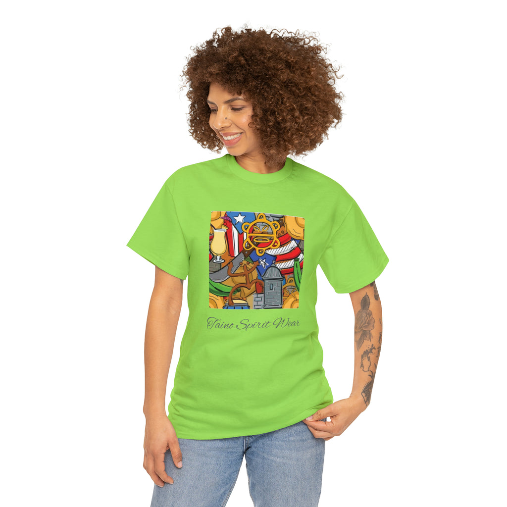 Puerto Rican Heritage Unisex Heavy Cotton Tee