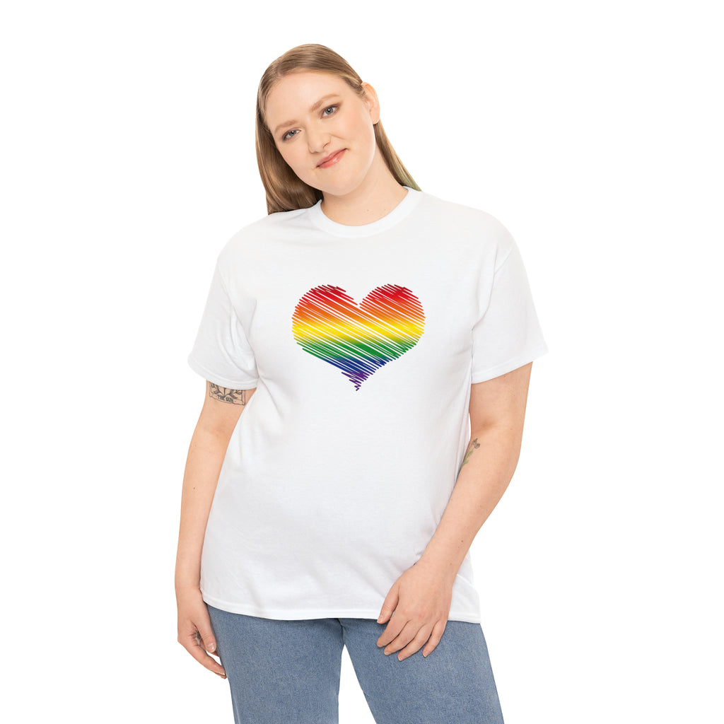 Love is Love Heart Unisex Heavy Cotton Tee