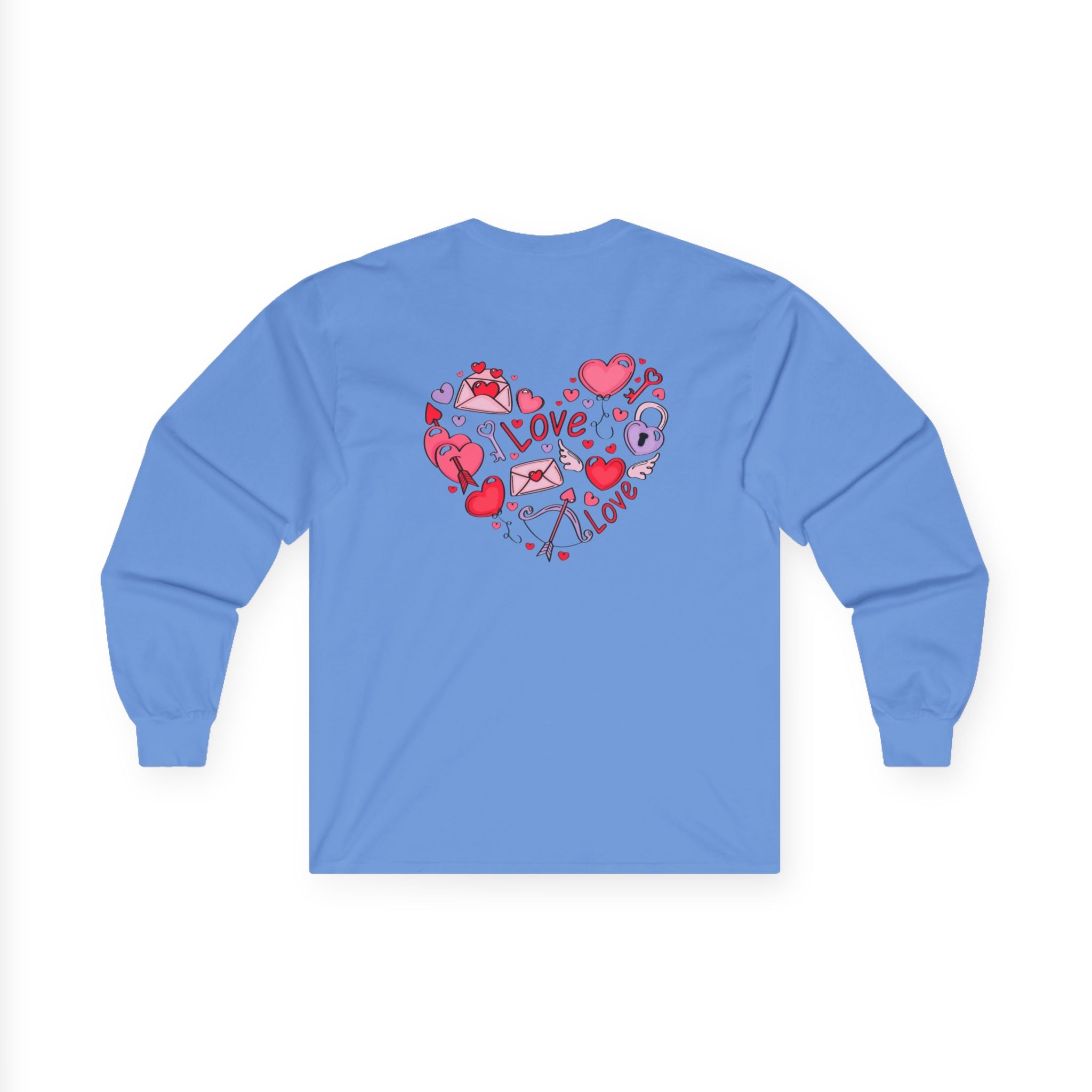 Valentine's Day Love Heart Long Sleeve Tee — Valentine’s Day Graphic Shirt