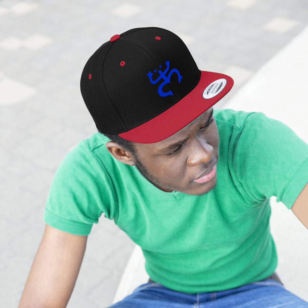 Taino Dark Blue Coqui Unisex Flat Bill Hat