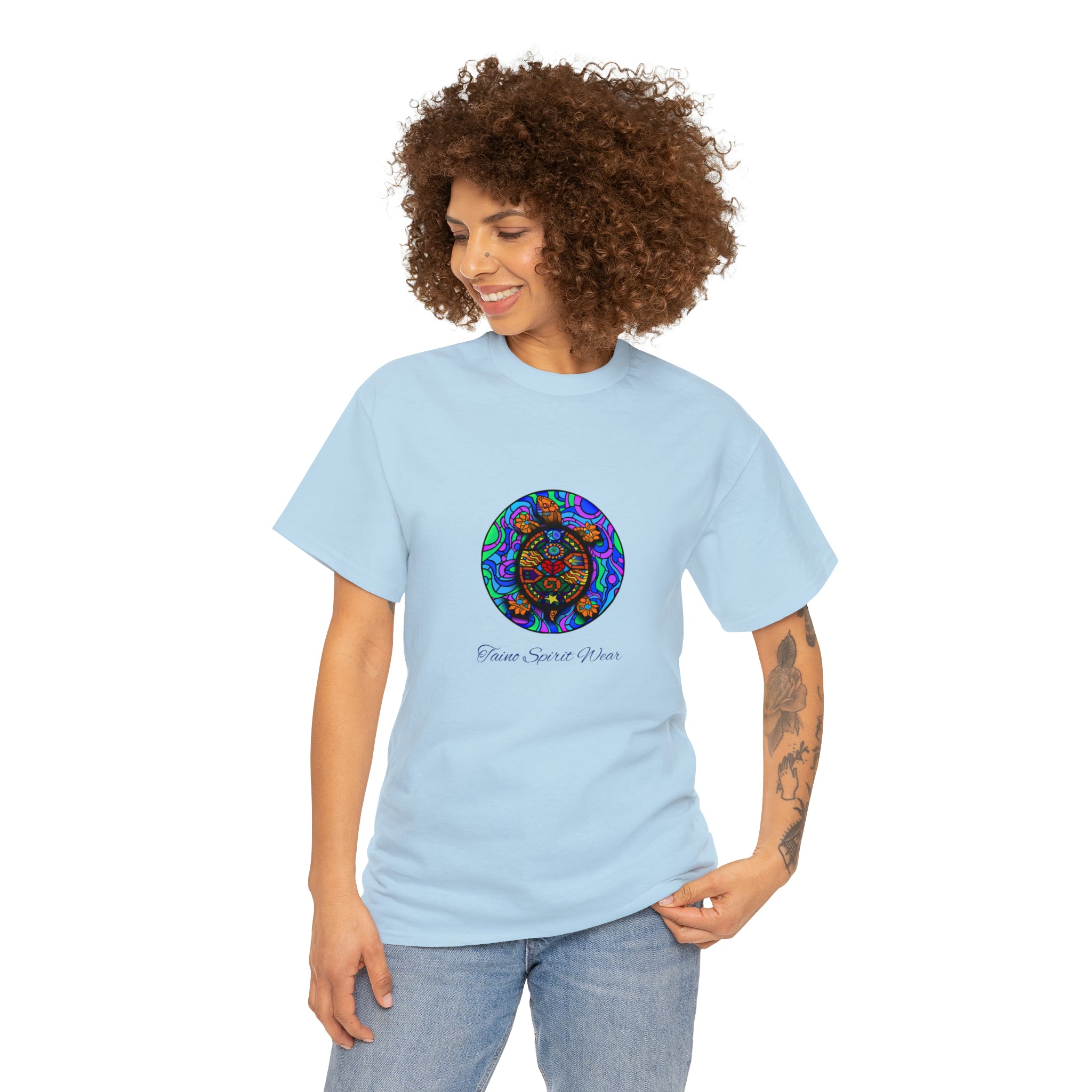 Taino-Inspired Turtle Unisex Heavy Cotton Tee