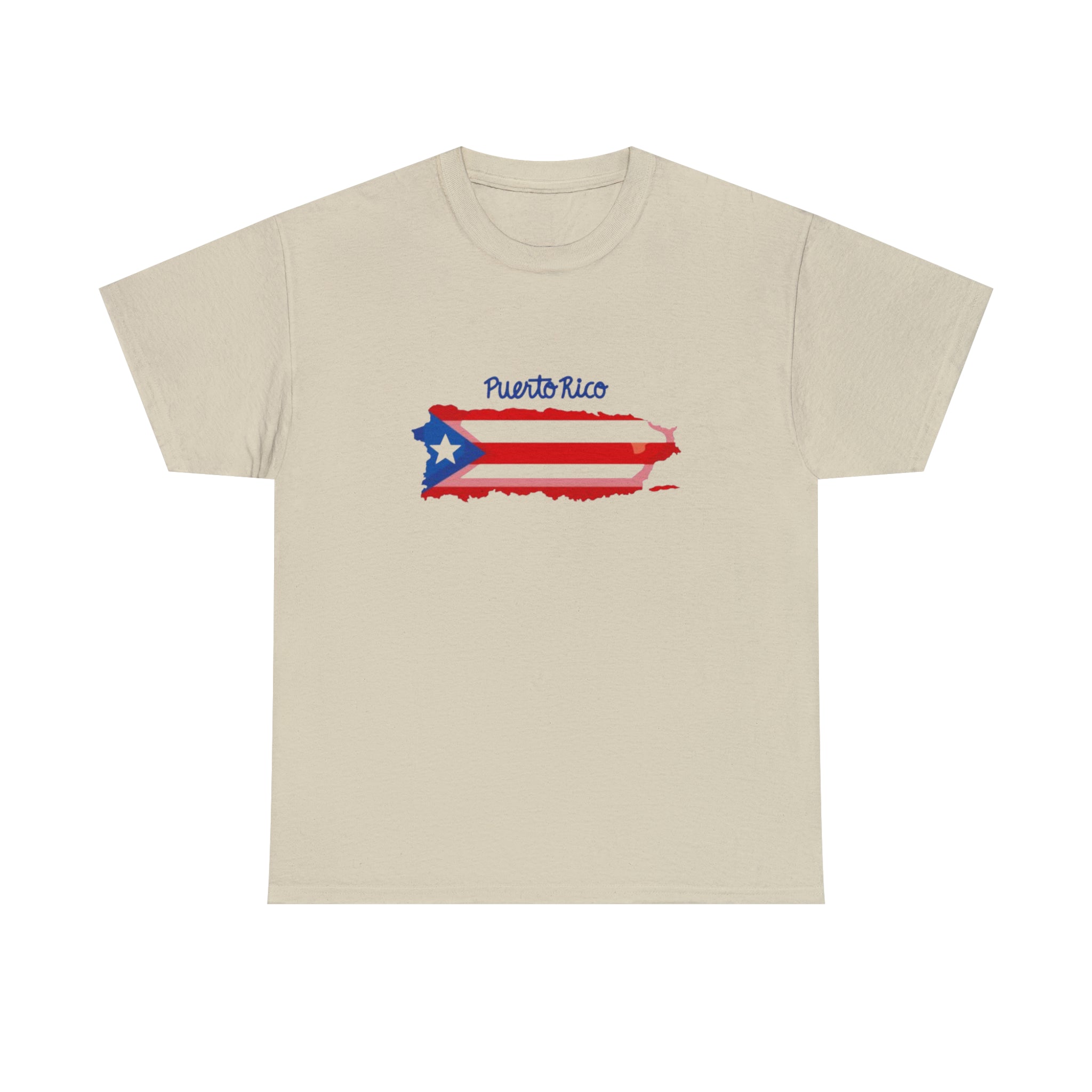 Island of Puerto Rico Flag Heavy Cotton Tee
