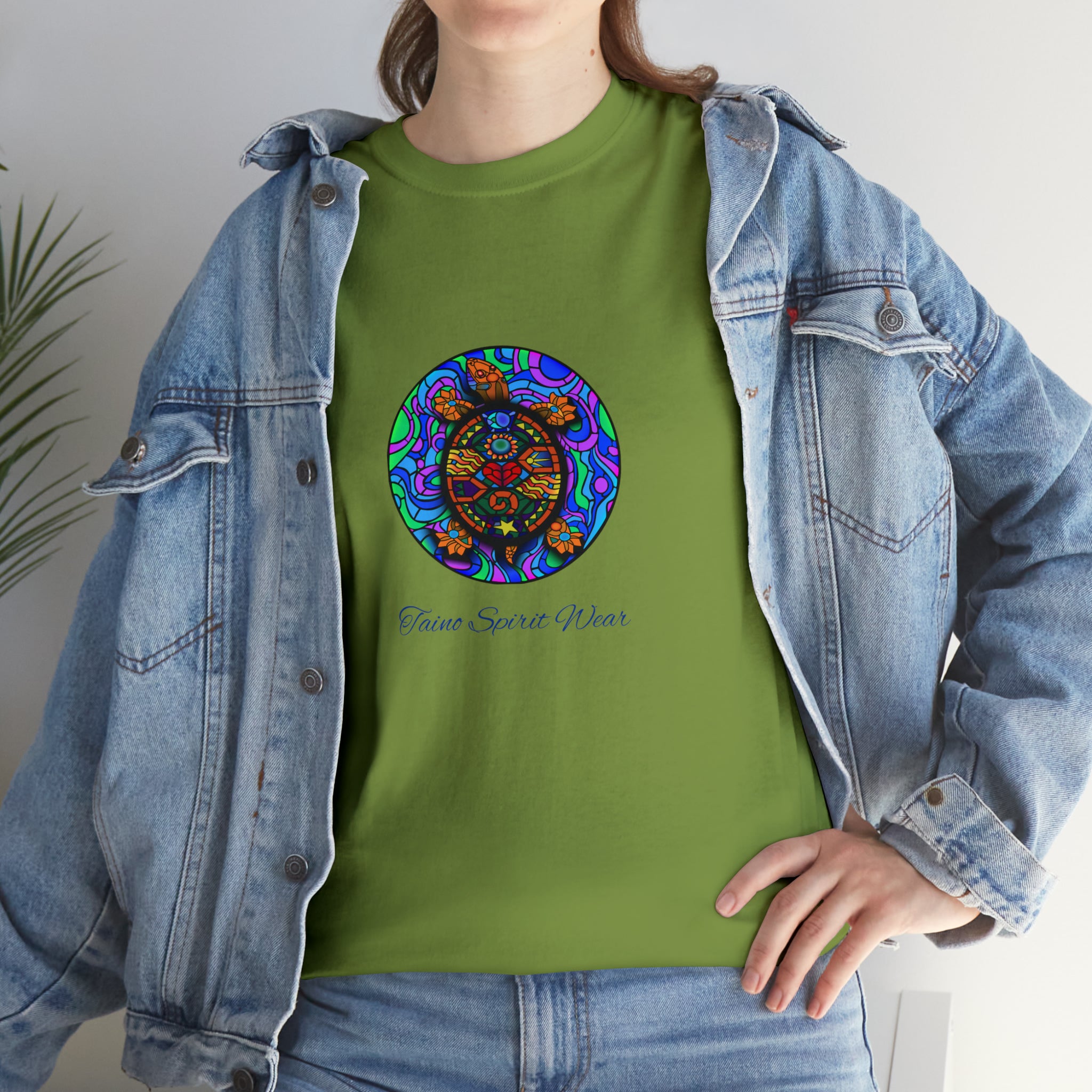 Taino-Inspired Turtle Unisex Heavy Cotton Tee