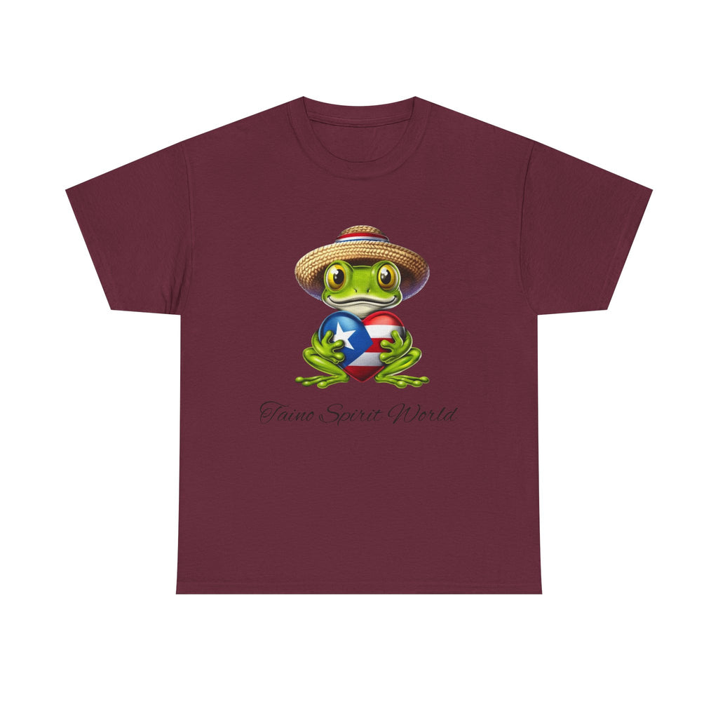 I Heart PR Jibaro Coqui Taino Spirit World Unisex Heavy Cotton Tee