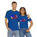 American Wavy Flag Unisex Heavy Cotton Tee