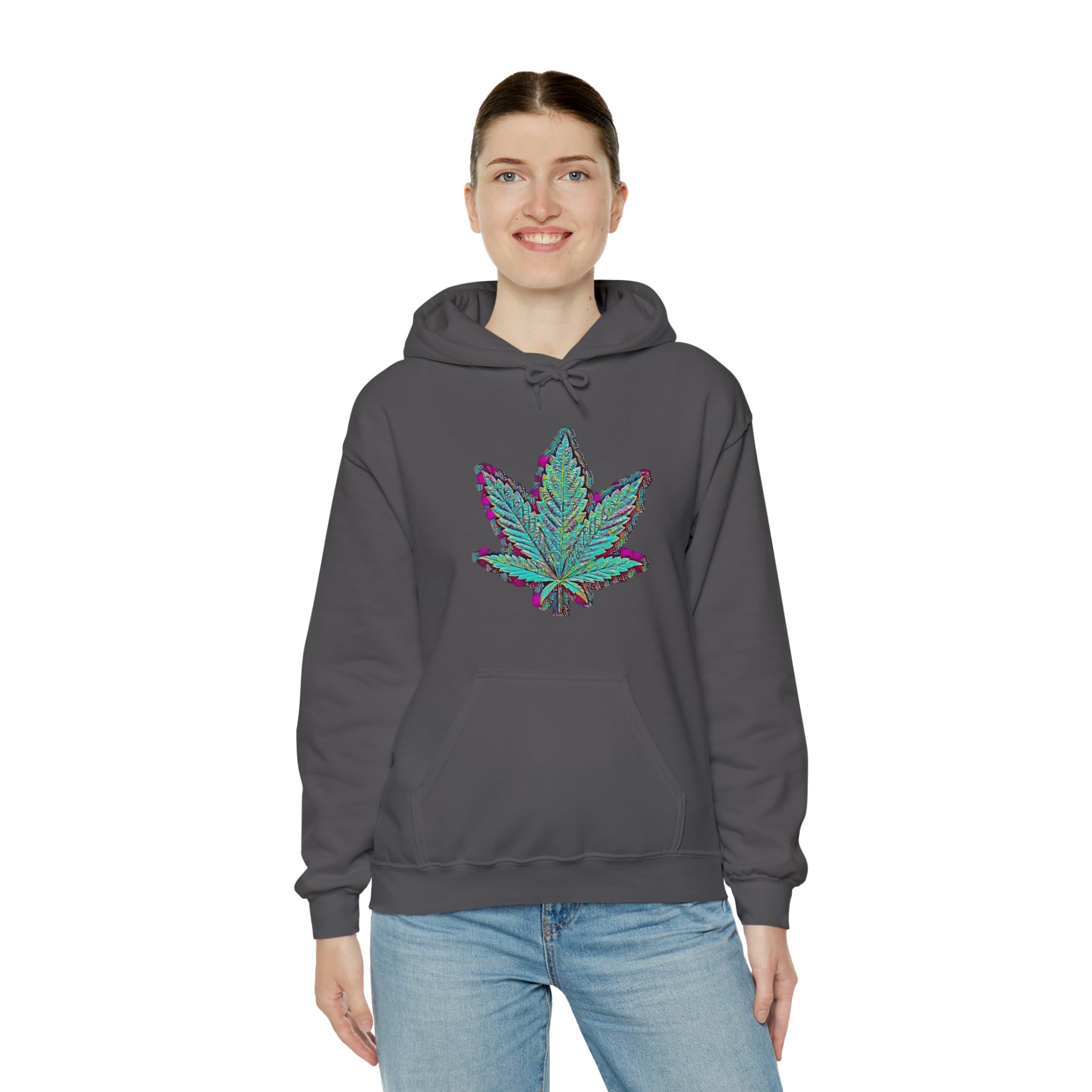 The Five Finger Leaf Unisex Heavy Blend™ Hooded Sweatshirt