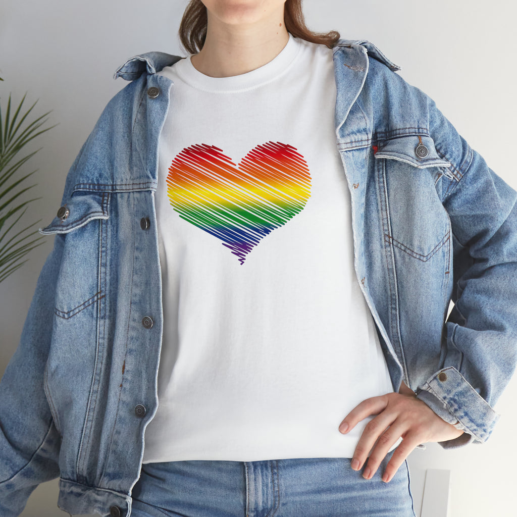 Love is Love Heart Unisex Heavy Cotton Tee