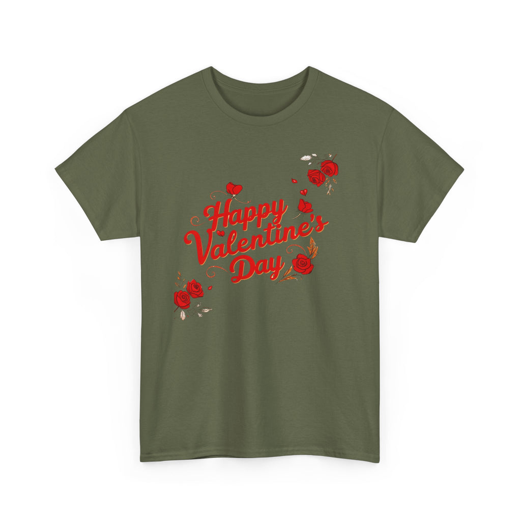 Valentine's Day Tee — "Happy Valentine's Day" Heart Design