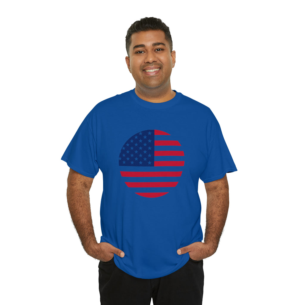 American Flag Globe Unisex Heavy Cotton Tee