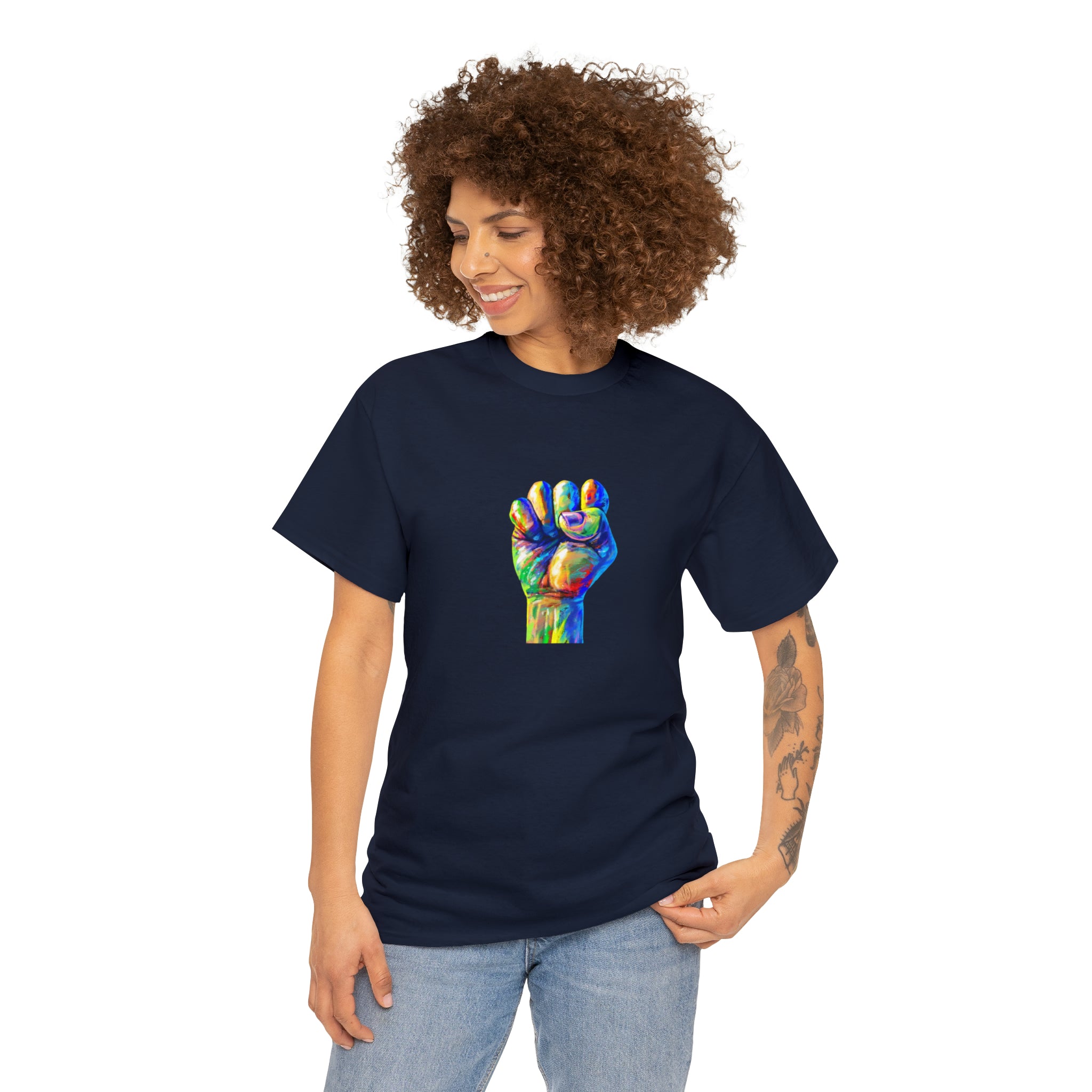 Power to The People Fist Unisex Heavy Cotton Tee