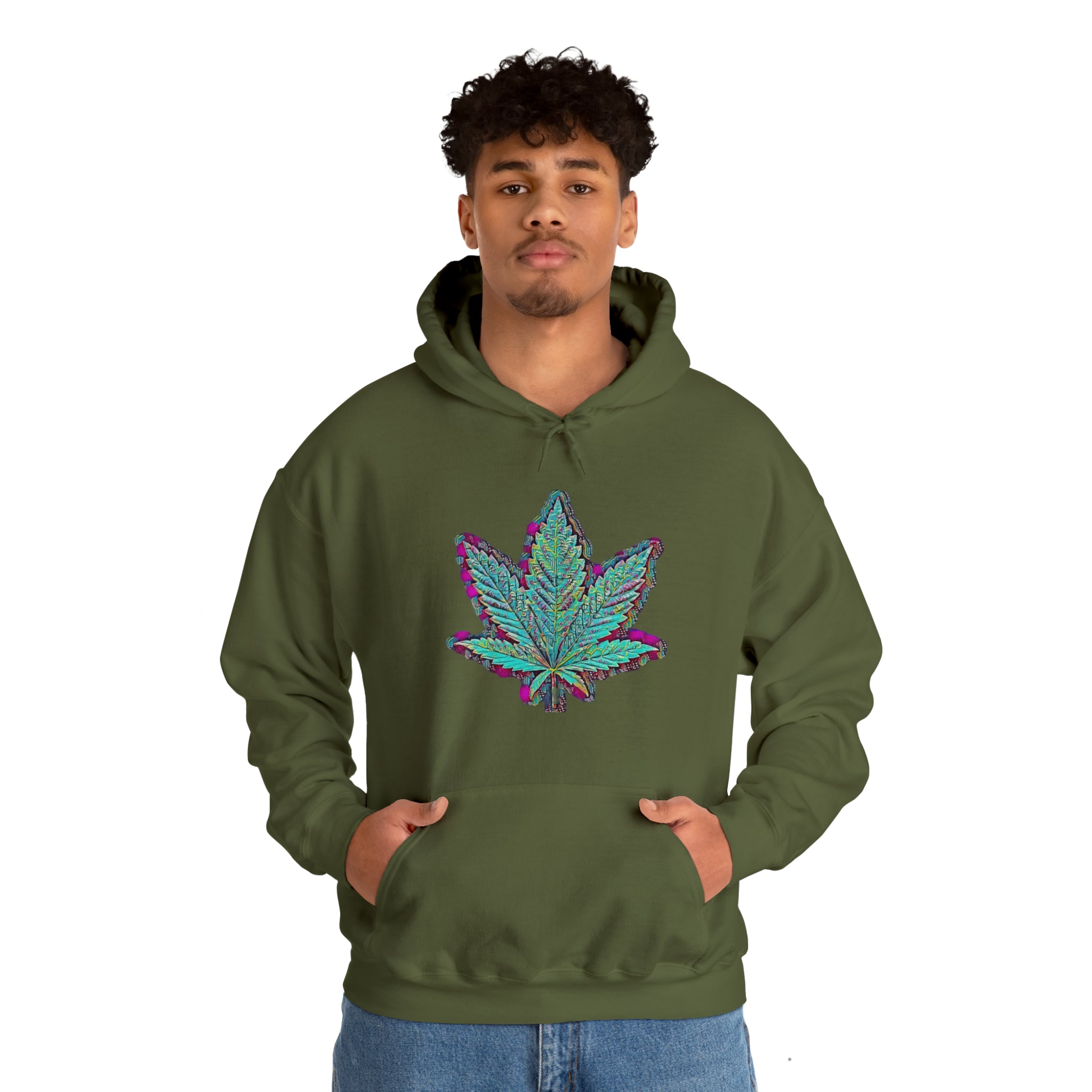 The Five Finger Leaf Unisex Heavy Blend™ Hooded Sweatshirt