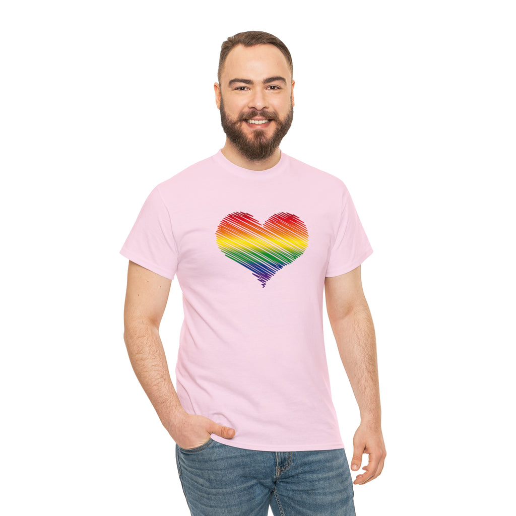 Love is Love Heart Unisex Heavy Cotton Tee