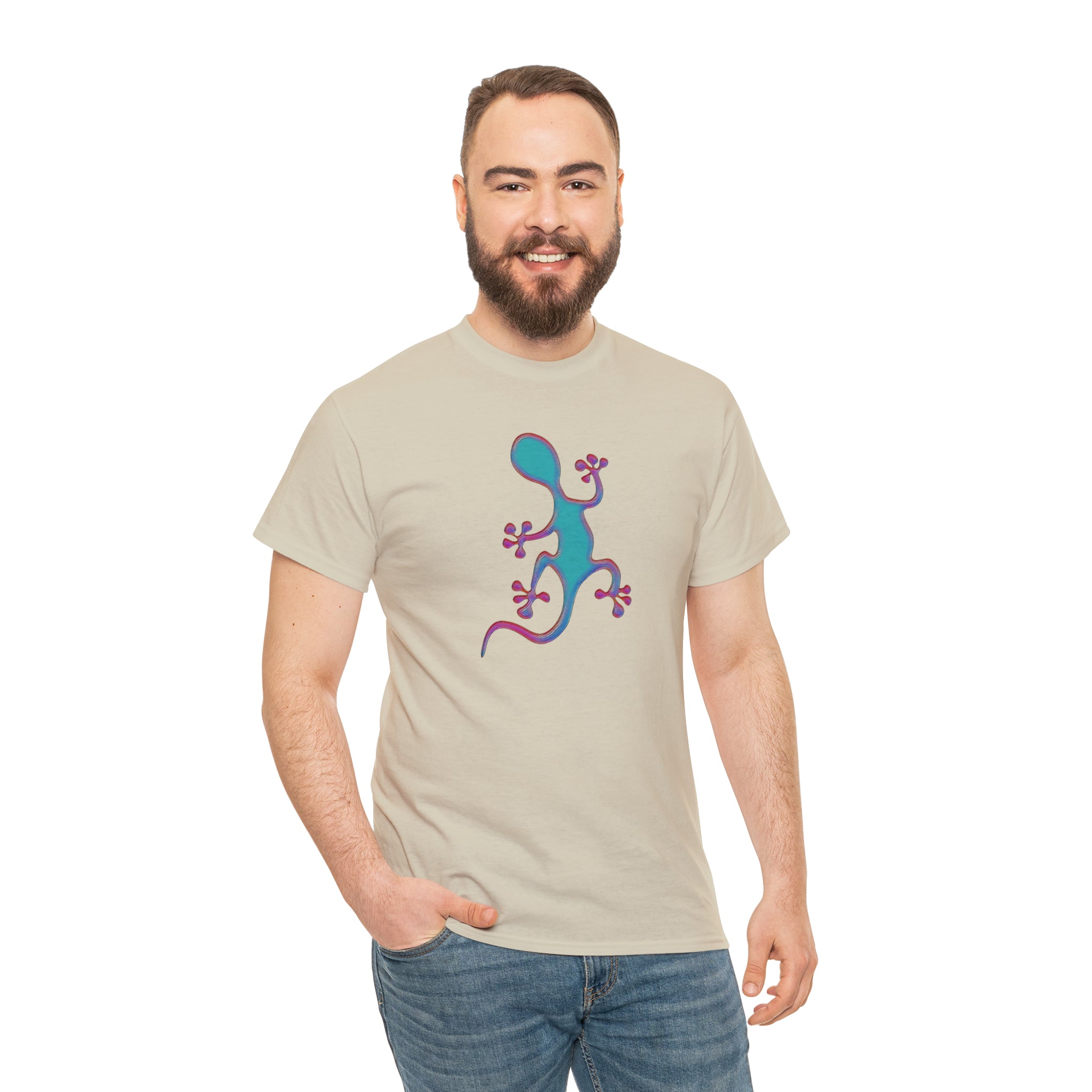 Taino-Inspired Salamander 2 Unisex Heavy Cotton Tee