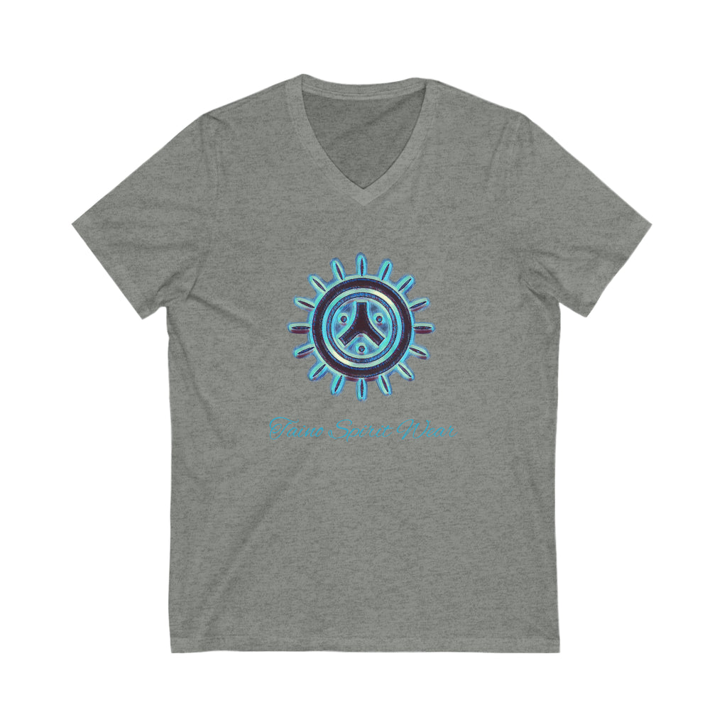 Taino Symbolism Unisex Jersey Short Sleeve V-Neck Tee