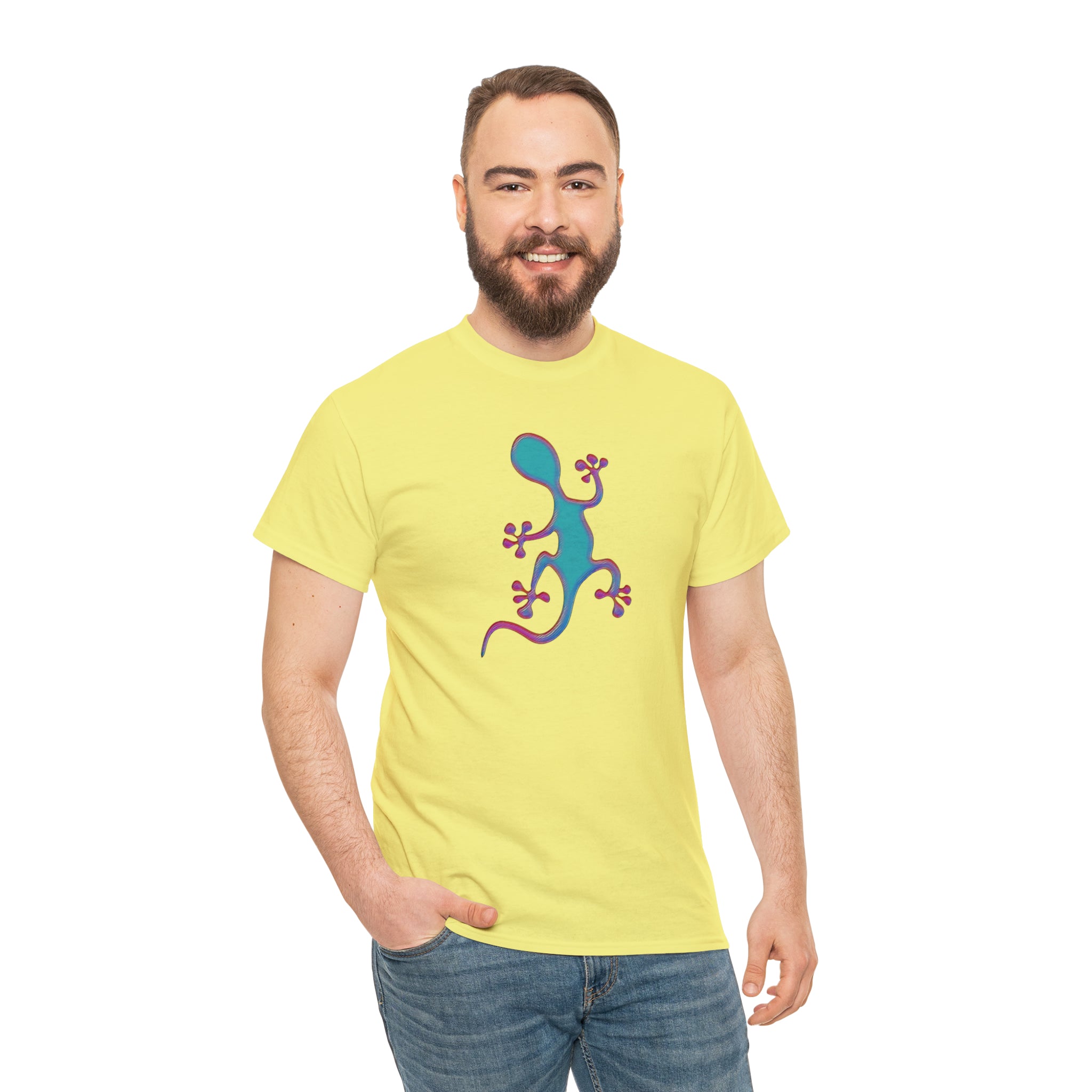 Taino-Inspired Salamander 2 Unisex Heavy Cotton Tee