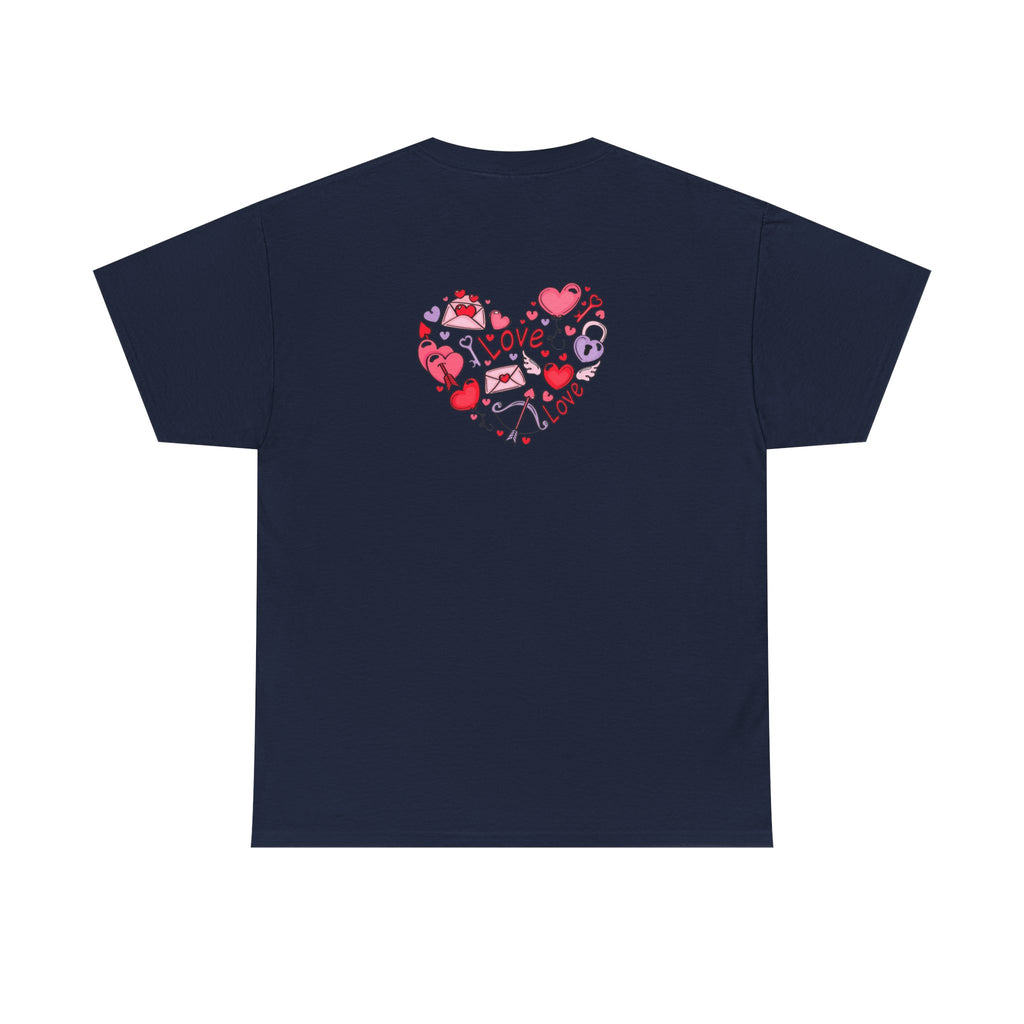 Valentine's Day Tee — "Happy Valentine's Day" Heart Design