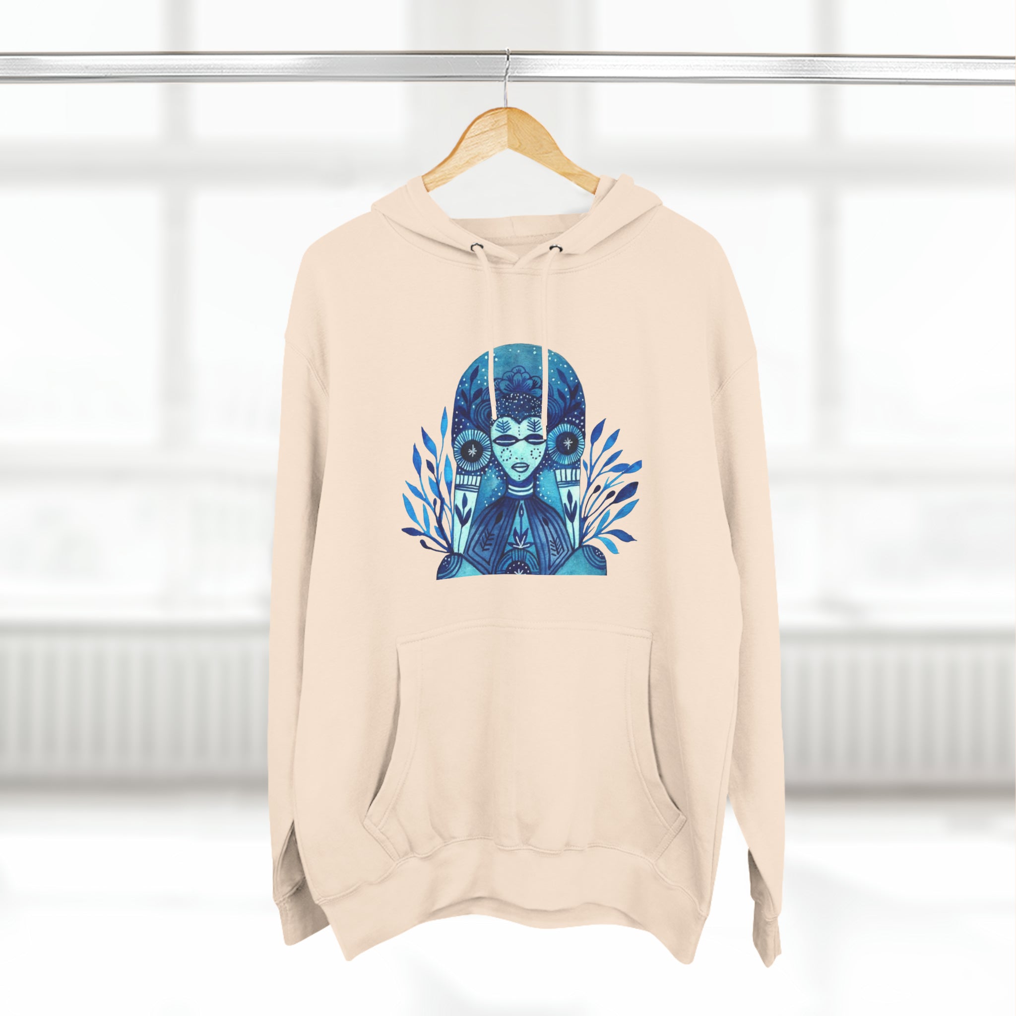 Taino Inspired Queen When Its Dark Look For The Stars Three-Panel Fleece Hoodie