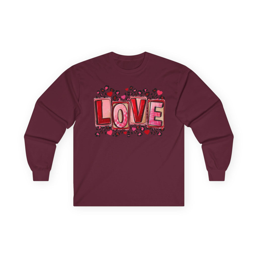 Valentine's Day Love Heart Long Sleeve Tee — Valentine’s Day Graphic Shirt