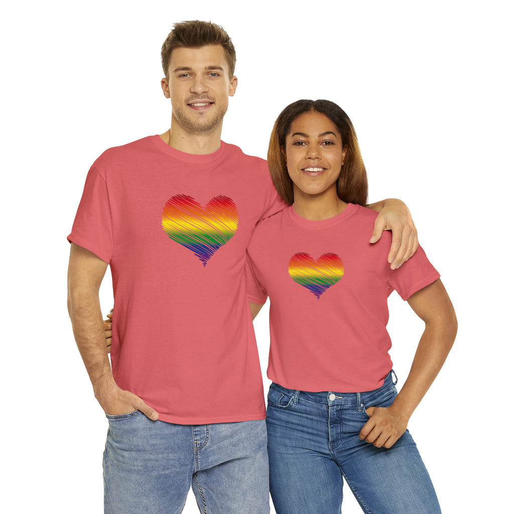Love is Love Heart Unisex Heavy Cotton Tee