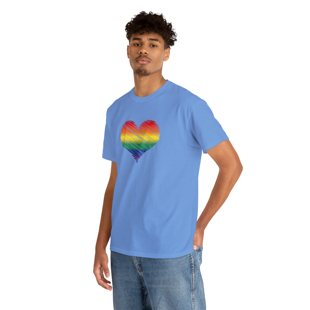 Love is Love Heart Unisex Heavy Cotton Tee