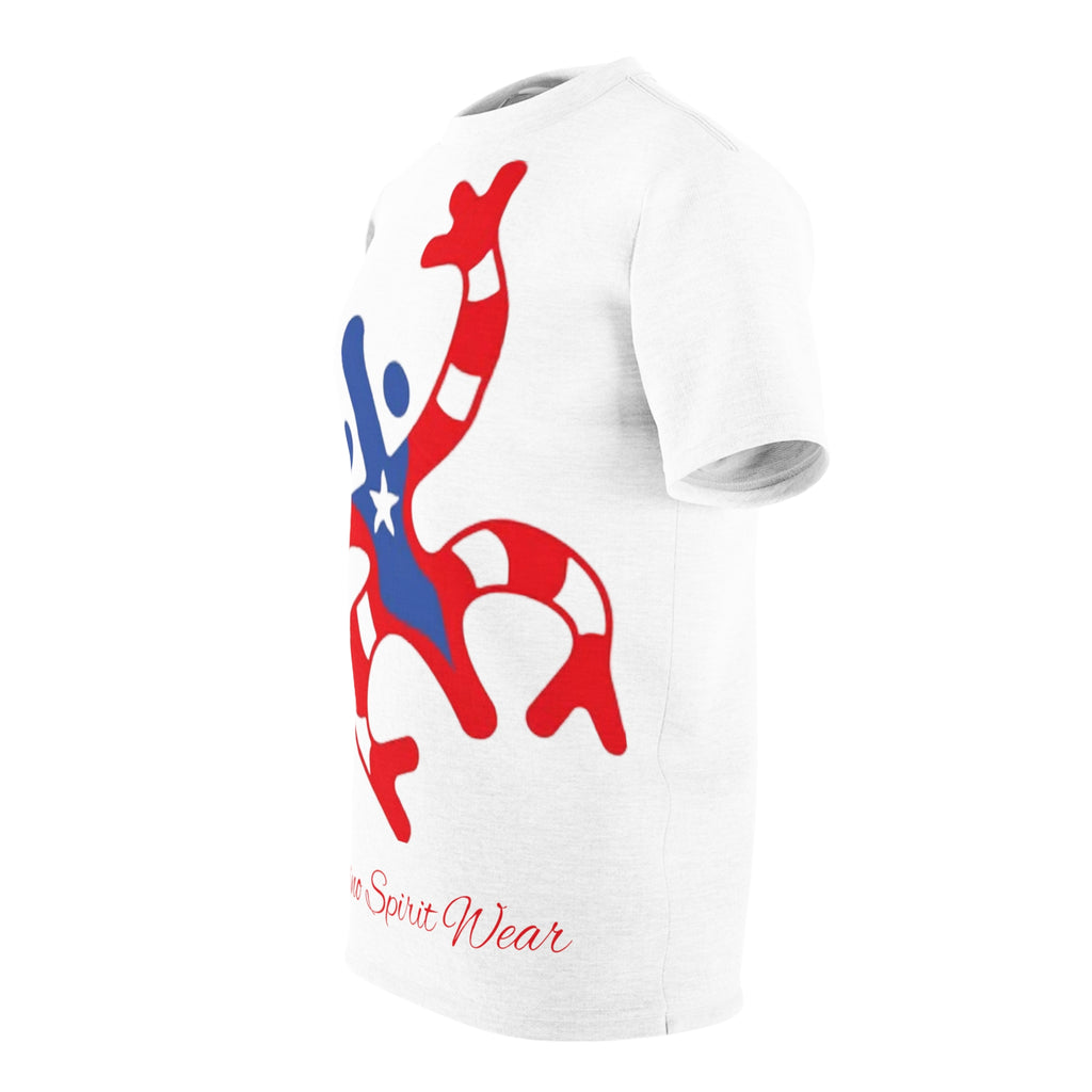 Taino Puerto Rican Flag Coqui Unisex Cut & Sew Tee (AOP)