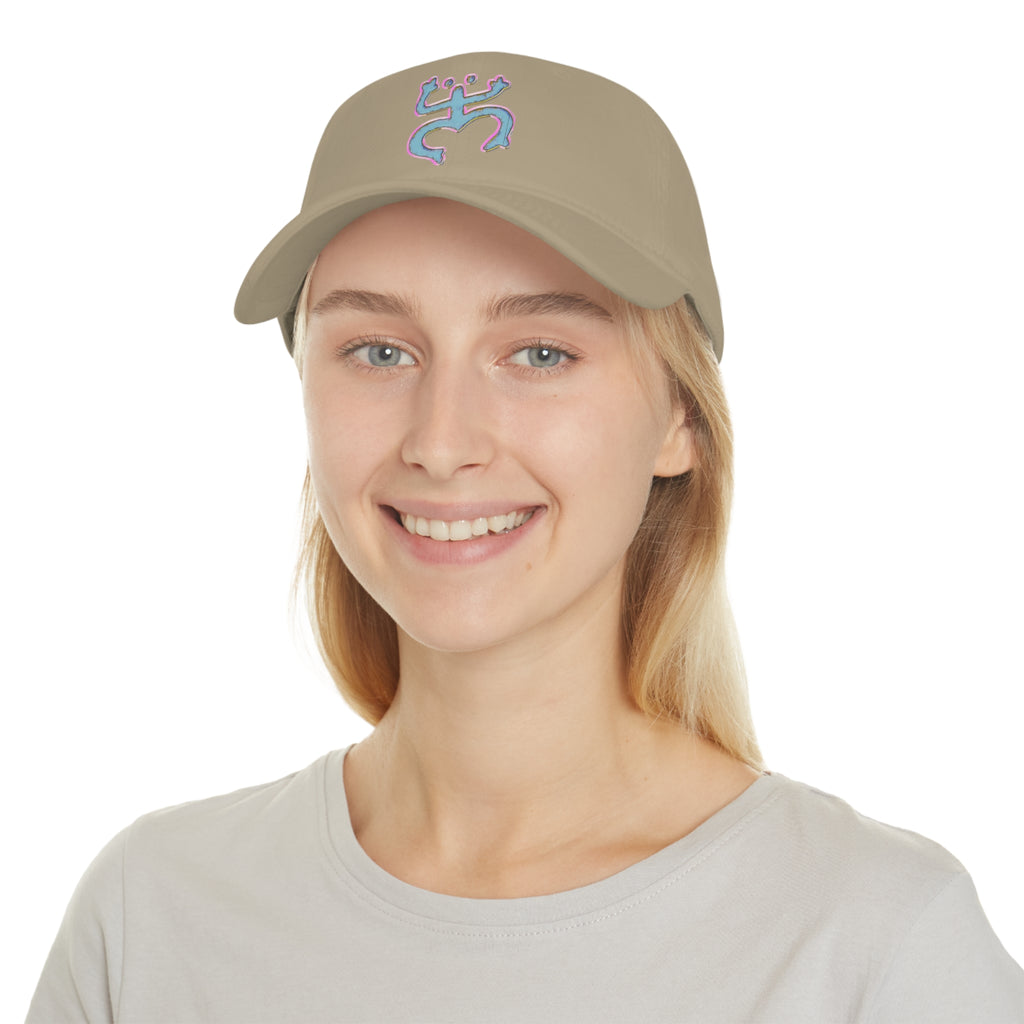 Blue/Pink-Traced Taino Coqui Low Profile Baseball Cap