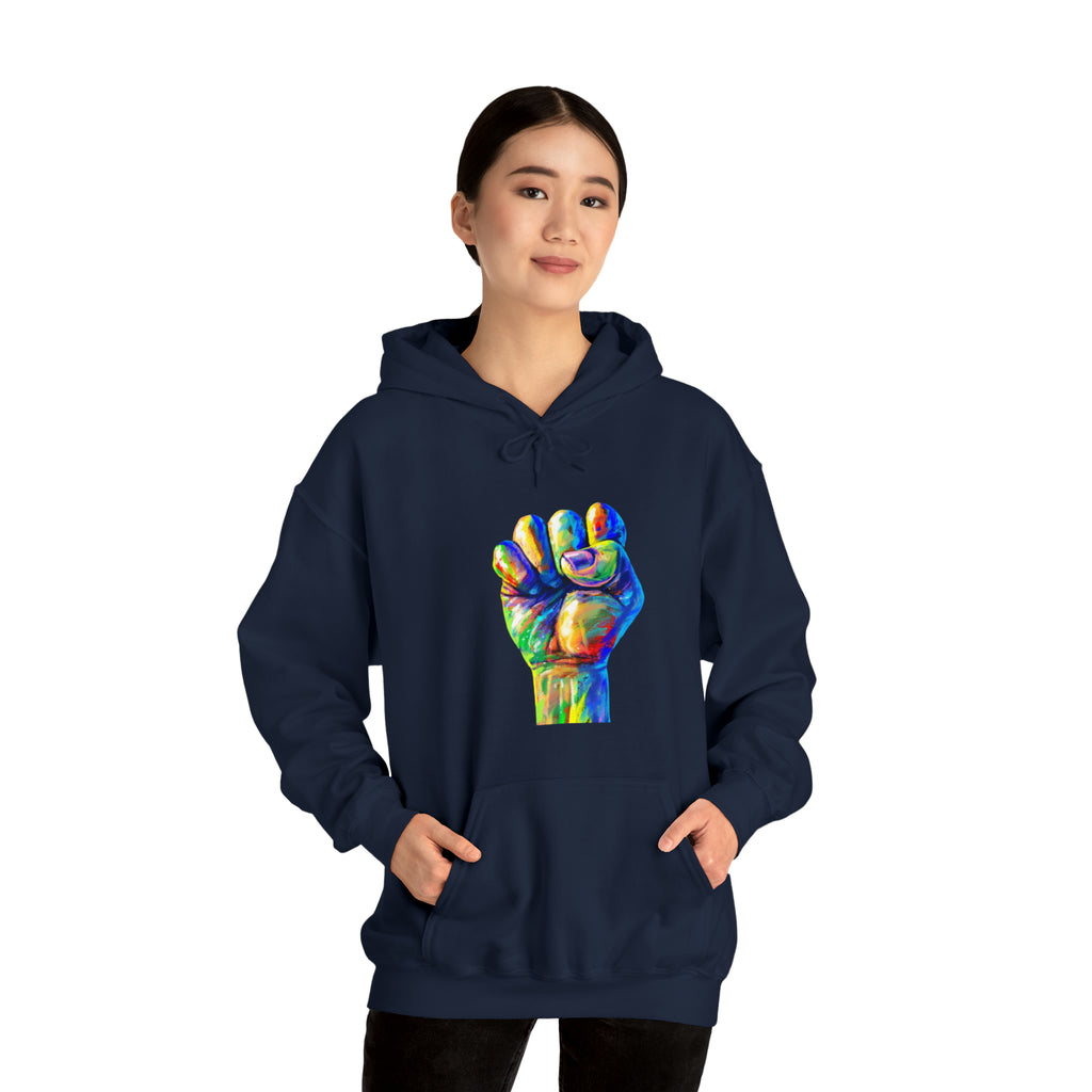 Power to The People Fist Unisex Heavy Blend™ Hooded Sweatshirt
