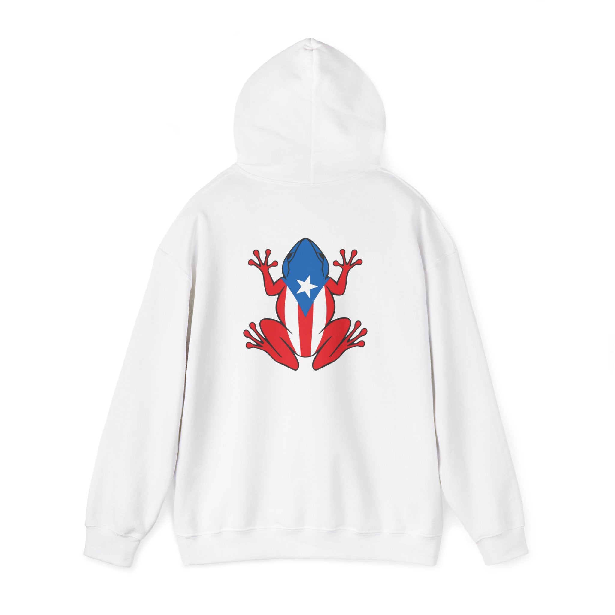 Puerto Rico Flag Heart & Frog Hoodie – Puerto Rican Pride Sweatshirt