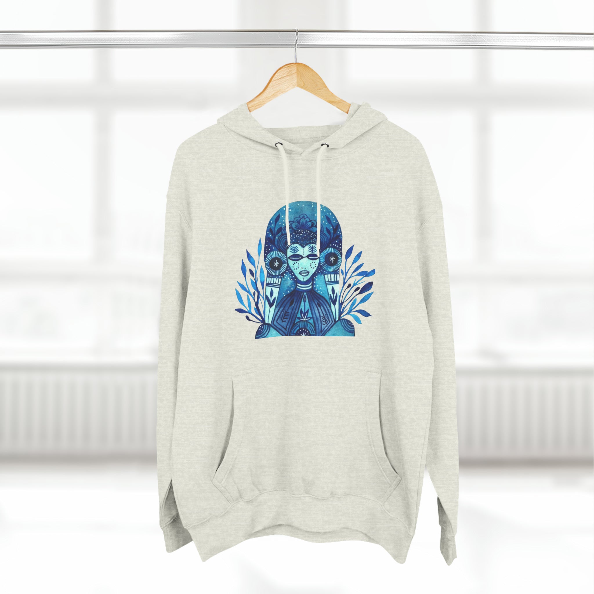 Taino Inspired Queen When Its Dark Look For The Stars Three-Panel Fleece Hoodie