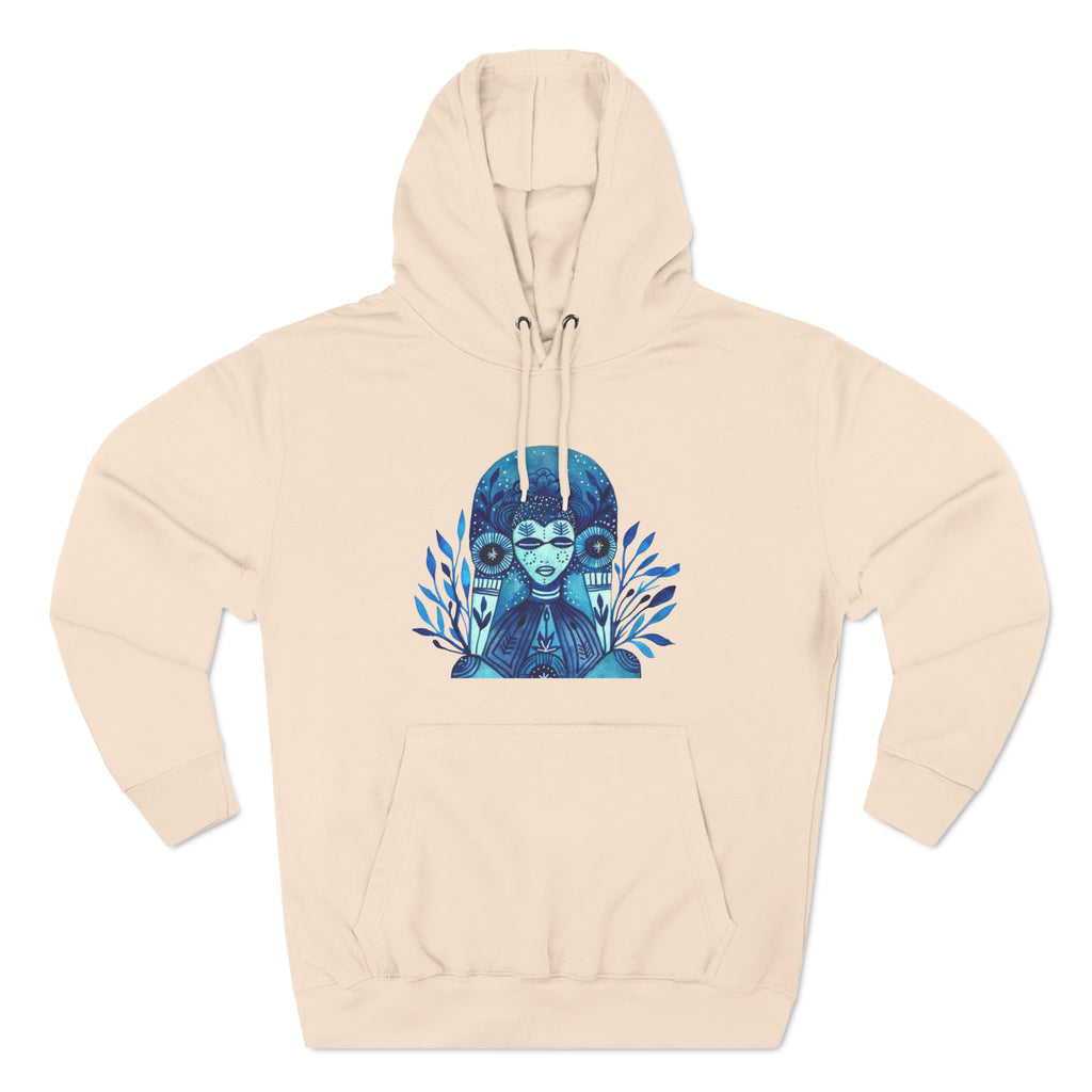 Taino Inspired Queen When Its Dark Look For The Stars Three-Panel Fleece Hoodie