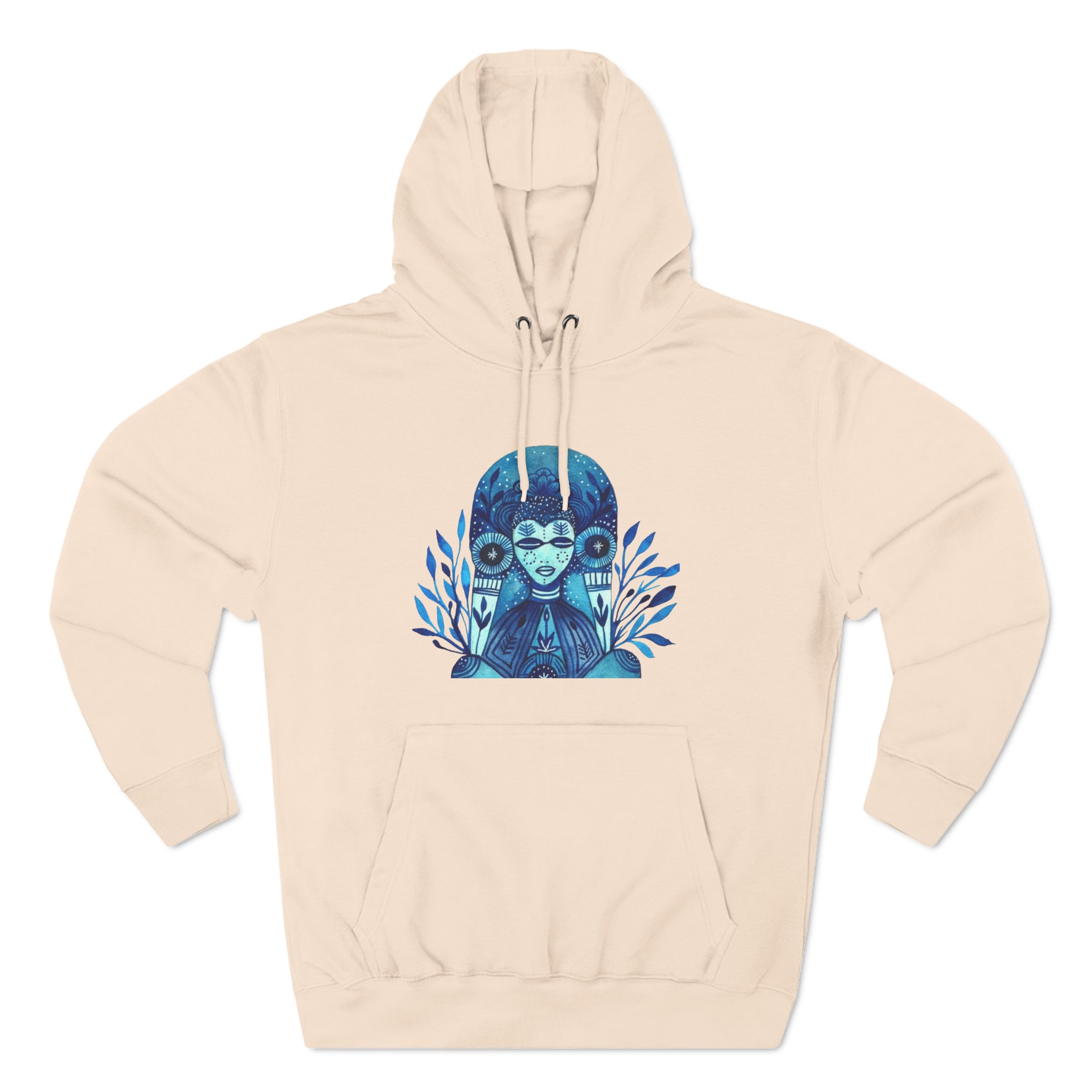 Taino Inspired Queen When Its Dark Look For The Stars Three-Panel Fleece Hoodie
