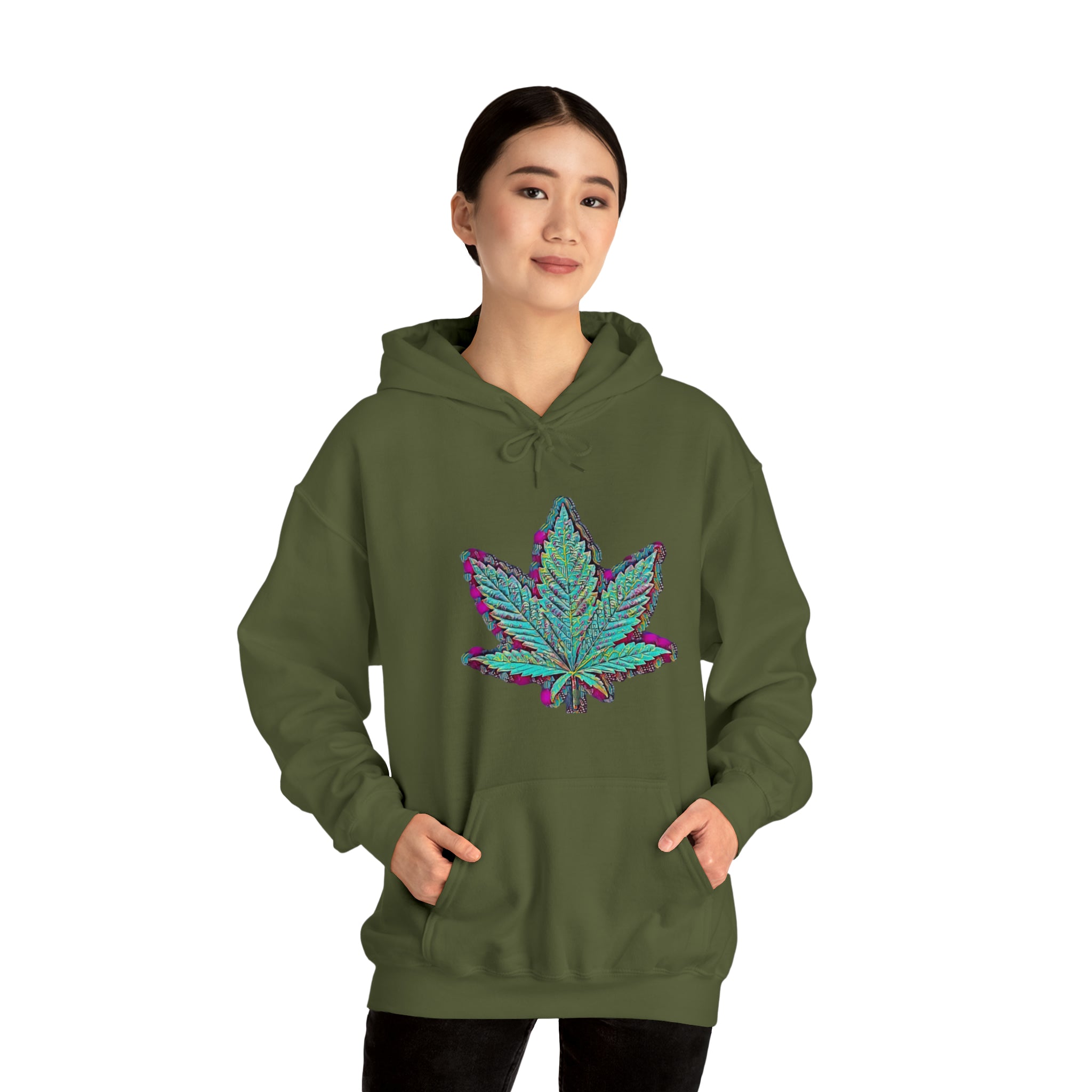 The Five Finger Leaf Unisex Heavy Blend™ Hooded Sweatshirt