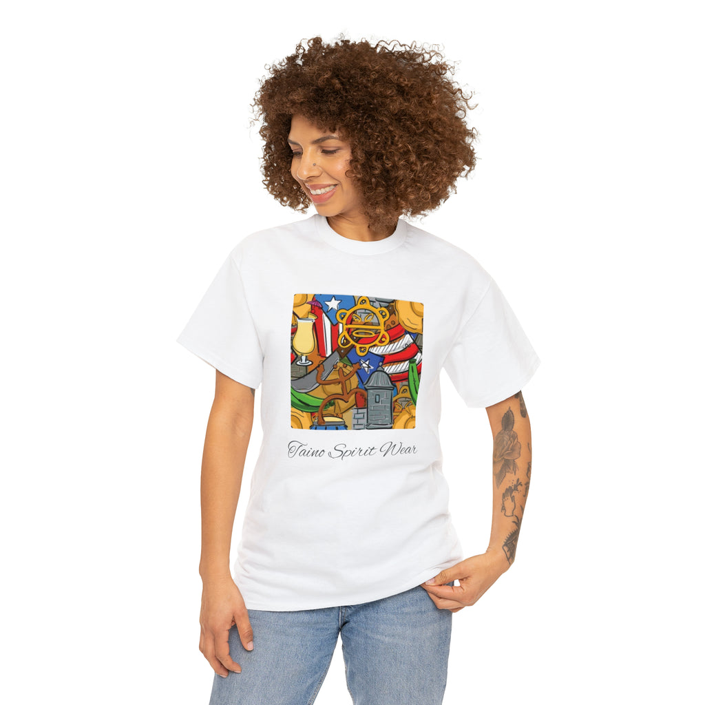 Puerto Rican Heritage Unisex Heavy Cotton Tee