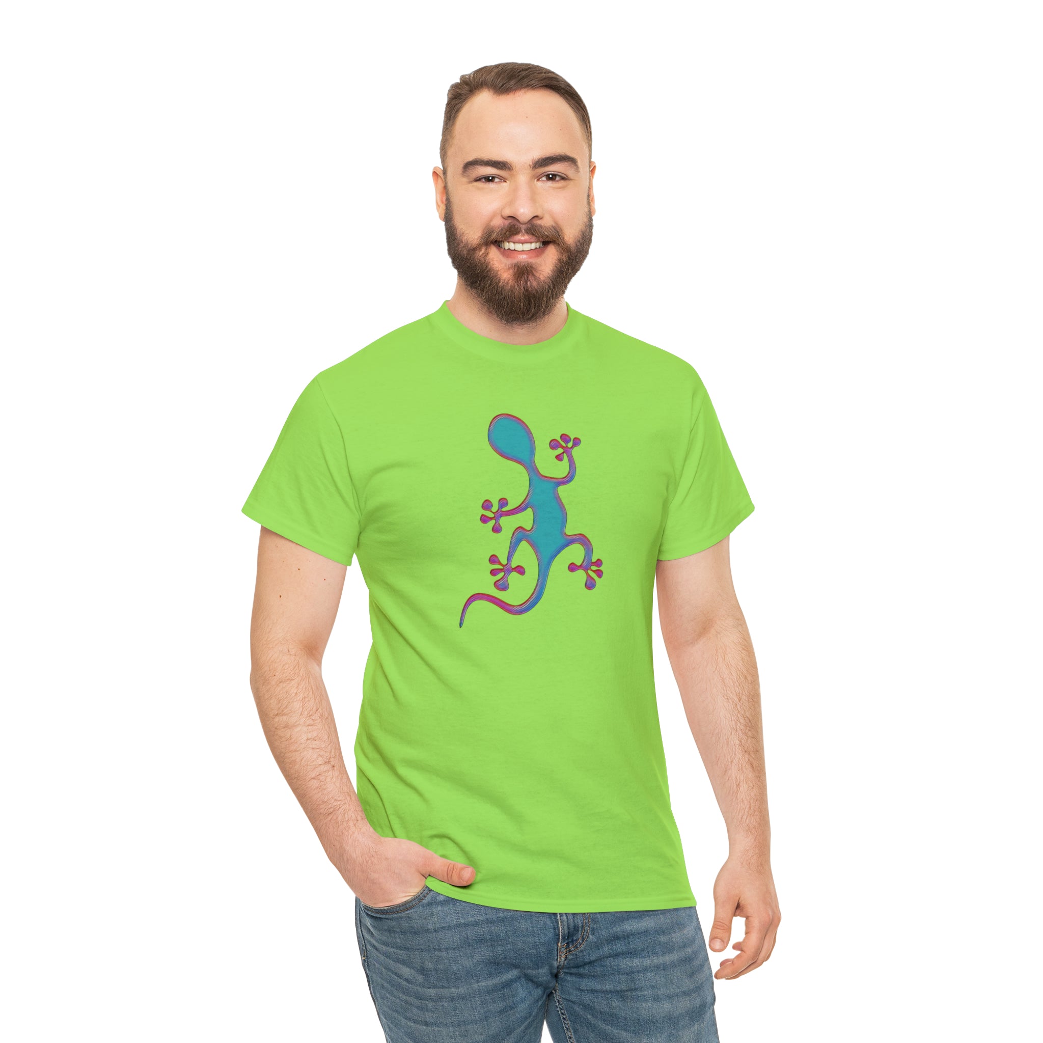 Taino-Inspired Salamander 2 Unisex Heavy Cotton Tee